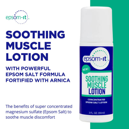 Epsom-It Soothing Muscle Lotion - Roll On Epsom Salt Lotion with Arnica for Muscle Stiffness, Leg, Knees and Feet Discomfort, Topical Magnesium Cream, 3oz EPSOM-ITBuy Supplements Australia