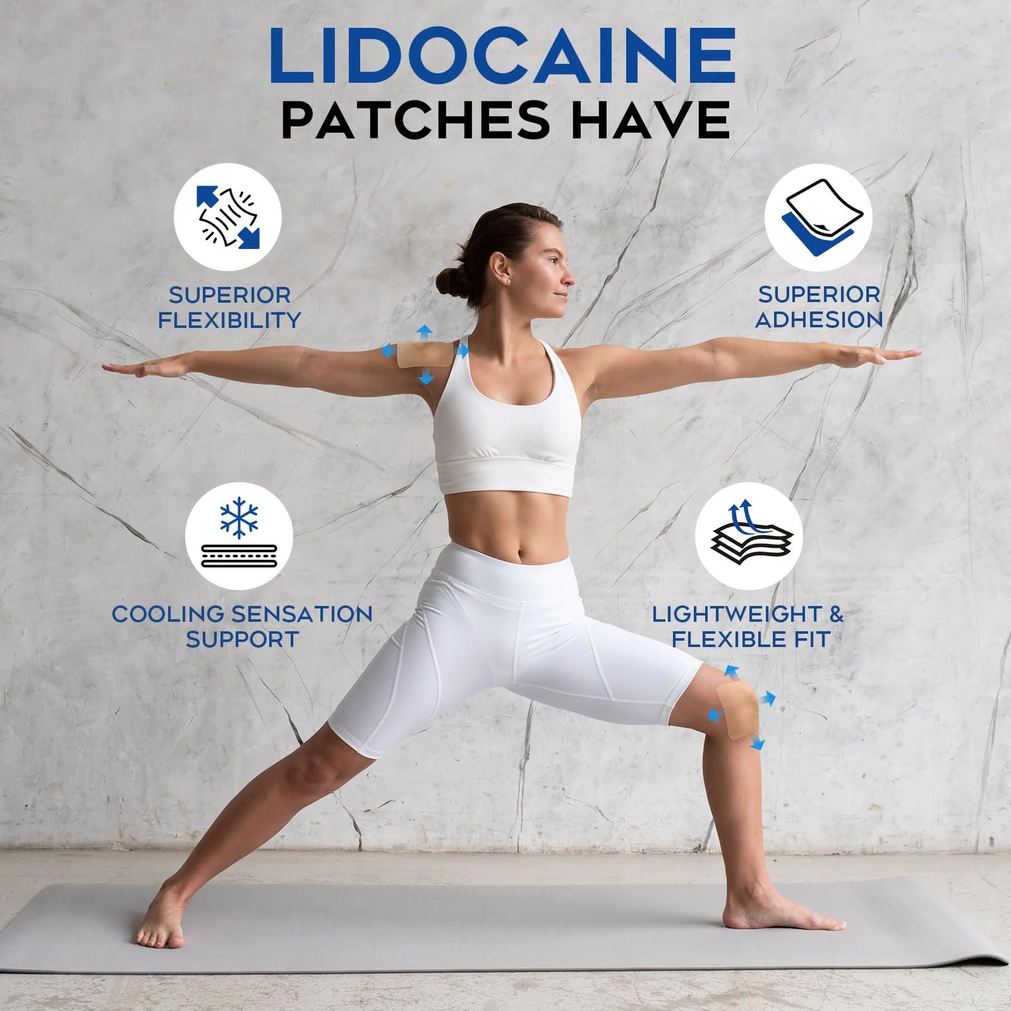 Uposiut Lidocaine Patches, Maximum Strength Lidocaine Patches (40 Patches), for Muscle Pain Relief in The Back, Shoulders, Neck, Knees, and Anks, 12 Hour Pain Relief-G002 UposiutBuy Supplements Australia