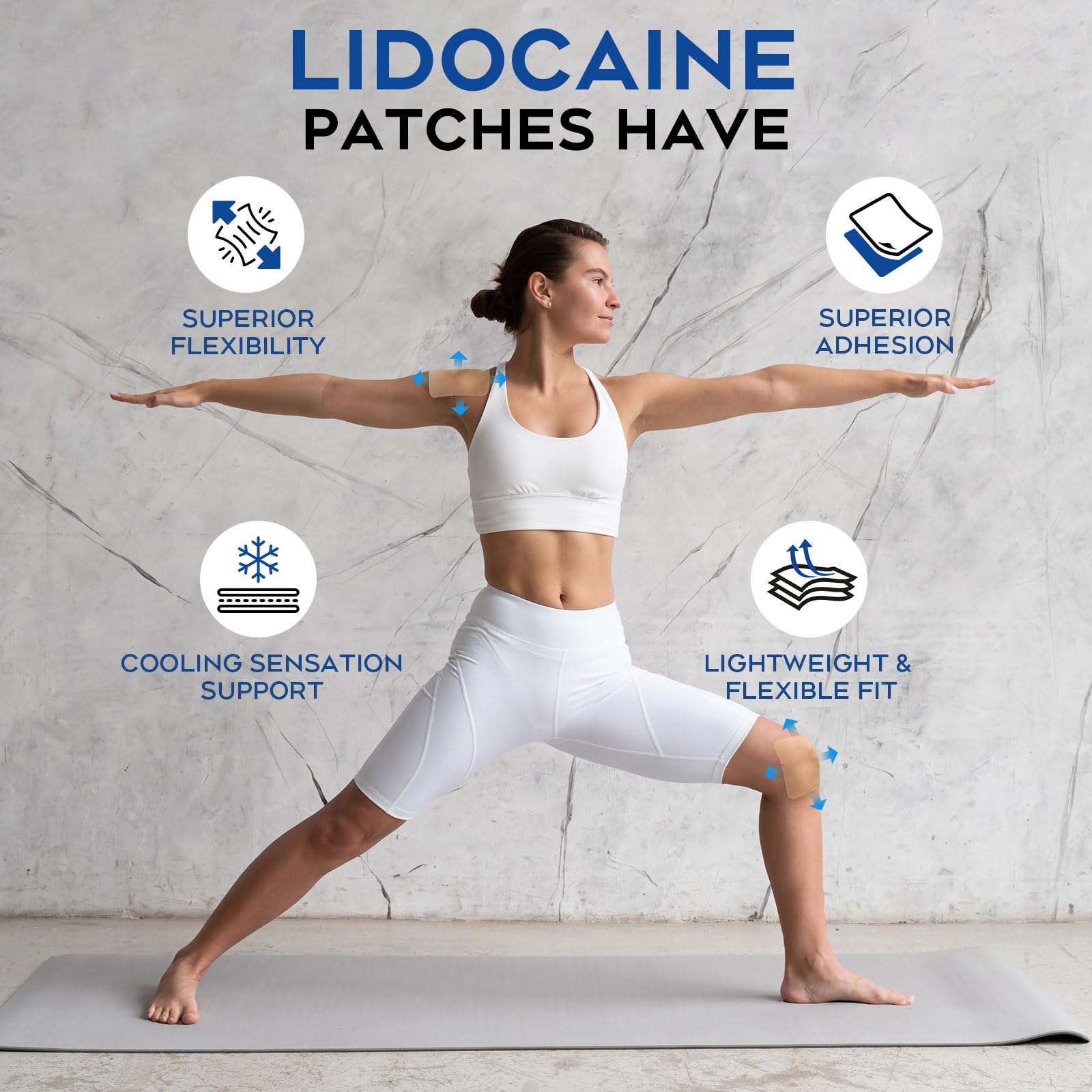 Uposiut Lidocaine Patches, Maximum Strength Lidocaine Patches (40 Patches), for Muscle Pain Relief in The Back, Shoulders, Neck, Knees, and Anks, 12 Hour Pain Relief-G002 UposiutBuy Supplements Australia