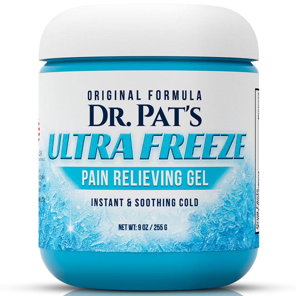 Ultra Freeze Dr Pat's Pain Relief Cream (9oz) - Muscle Rub Gel for Arthritis, Neuropathy, Foot & Joint - Cooling Sports Massage for Back, Shoulder & Knee - Menthol Analgesic for Neck & Body Ultra FreezeBuy Supplements Australia