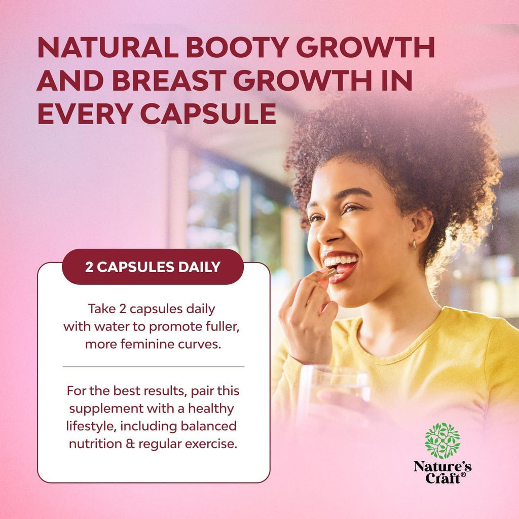 G-Curve Butt and Breast Growth Capsules - Horny Goat Weed Muira Puama & Maca Root for Butt Growth Support - Advanced Herbal Formula