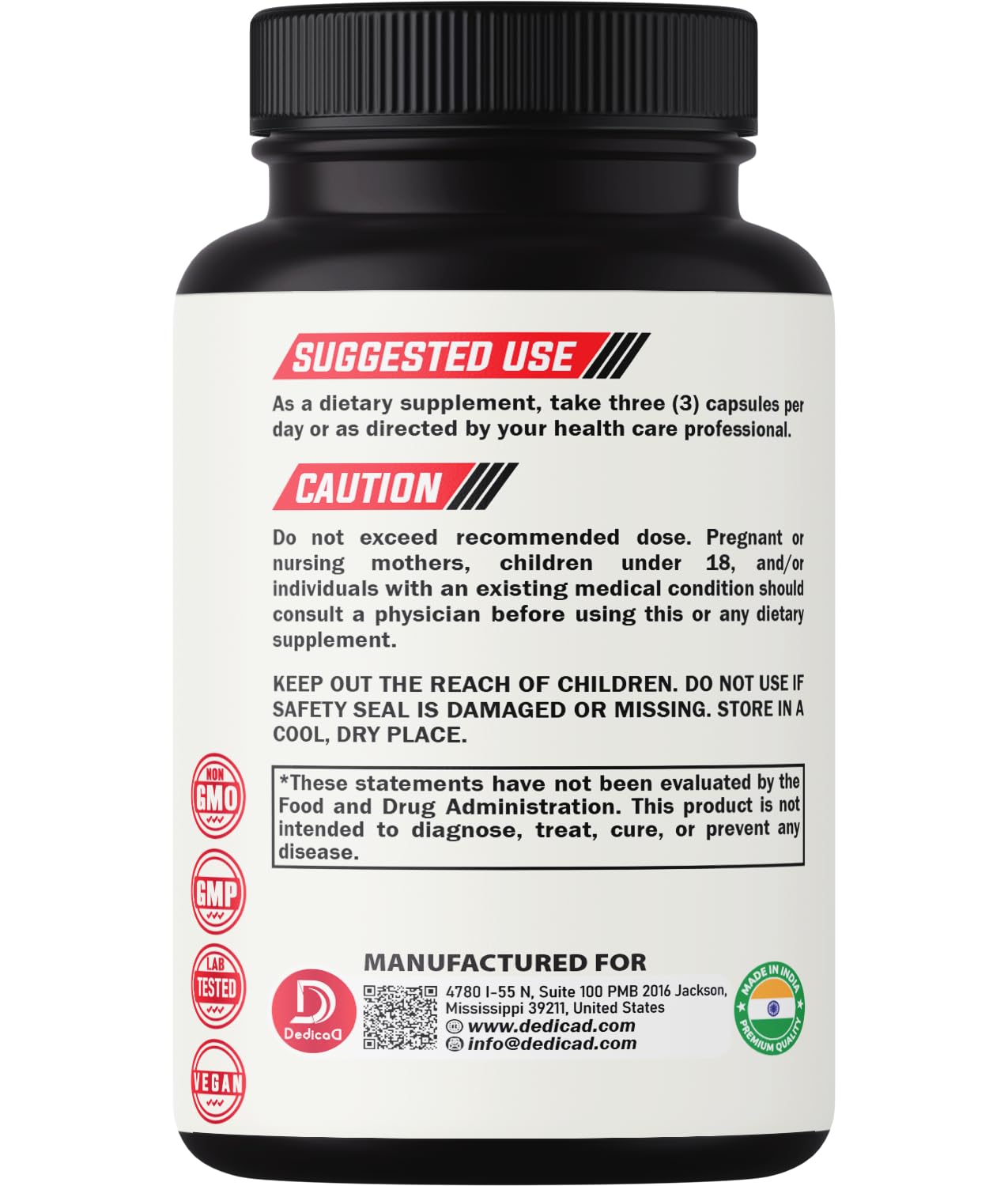 DEDICAD Sweet Wormwood Capsules 1500mg with Black Walnut & Cloves - 240 Vegan Capsules - Artemisia Annua Supplement for Immunity DEDICAD buy supplements Au