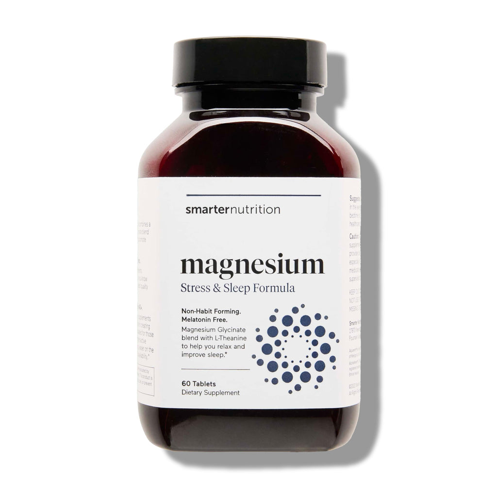 Smarter Nutrition Magnesium Complex - Chelated Magnesium Glycinate with Citrate, Malate and L-Theanine for Sleep, Muscle Relaxation and Stress Support - Non-GMO - 60 Tablets[30DaySupply] SMARTERNUTRITIONBuy Supplements Australia