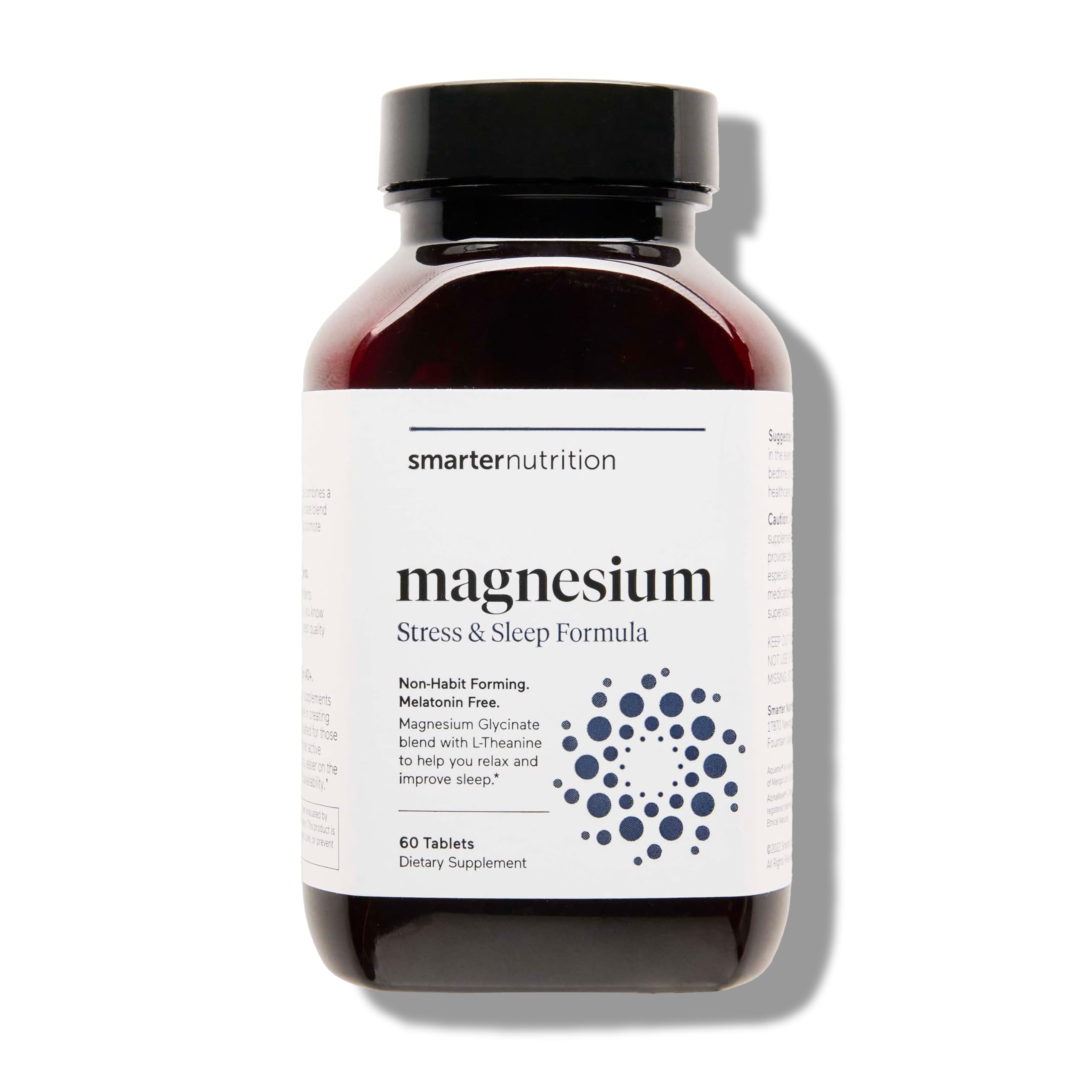 Smarter Nutrition Magnesium Complex - Chelated Magnesium Glycinate with Citrate, Malate and L-Theanine for Sleep, Muscle Relaxation and Stress Support - Non-GMO - 60 Tablets[30DaySupply] SMARTERNUTRITIONBuy Supplements Australia