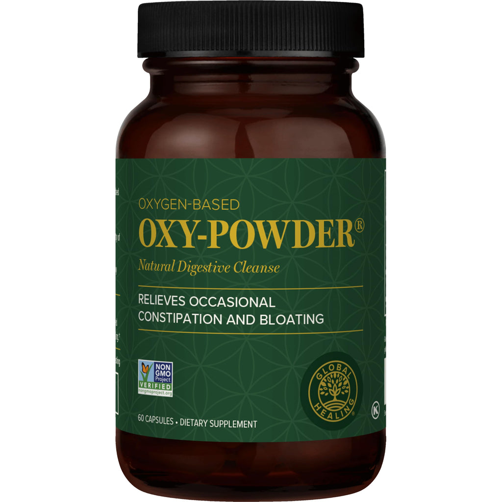OXY-POWDER supplement bottle on a white background