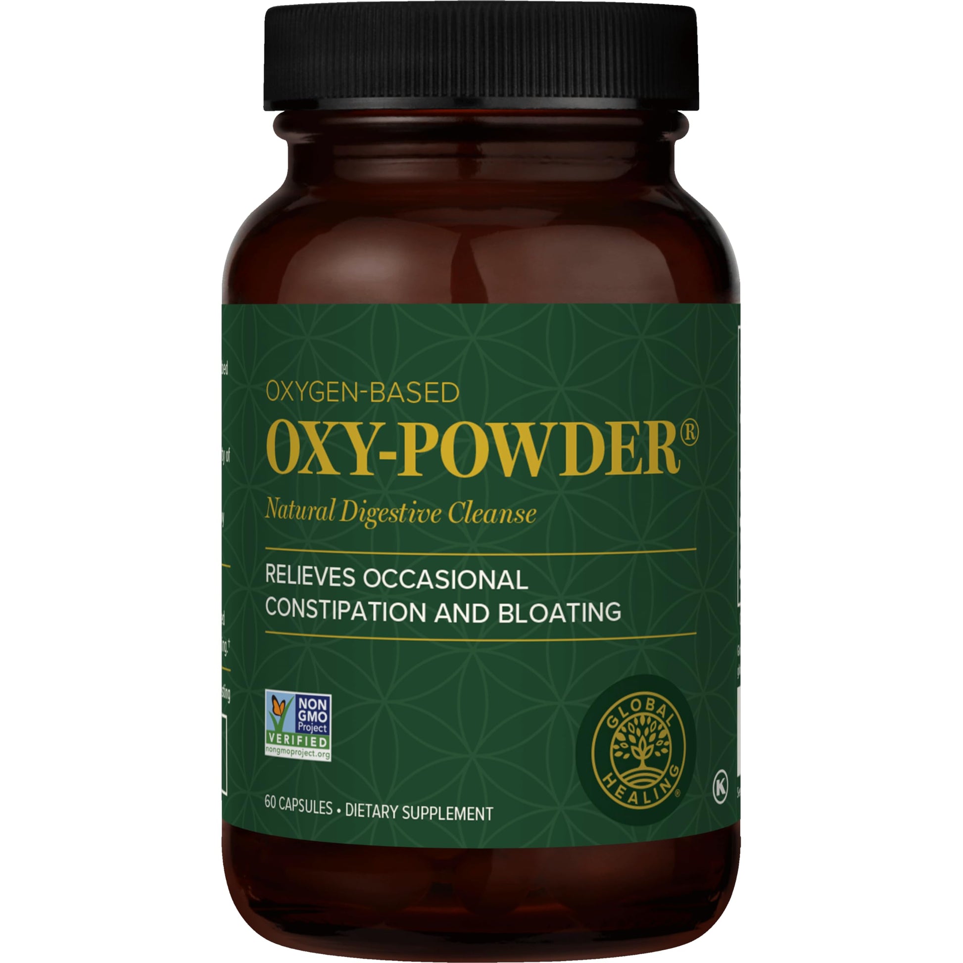 OXY-POWDER supplement bottle on a white background