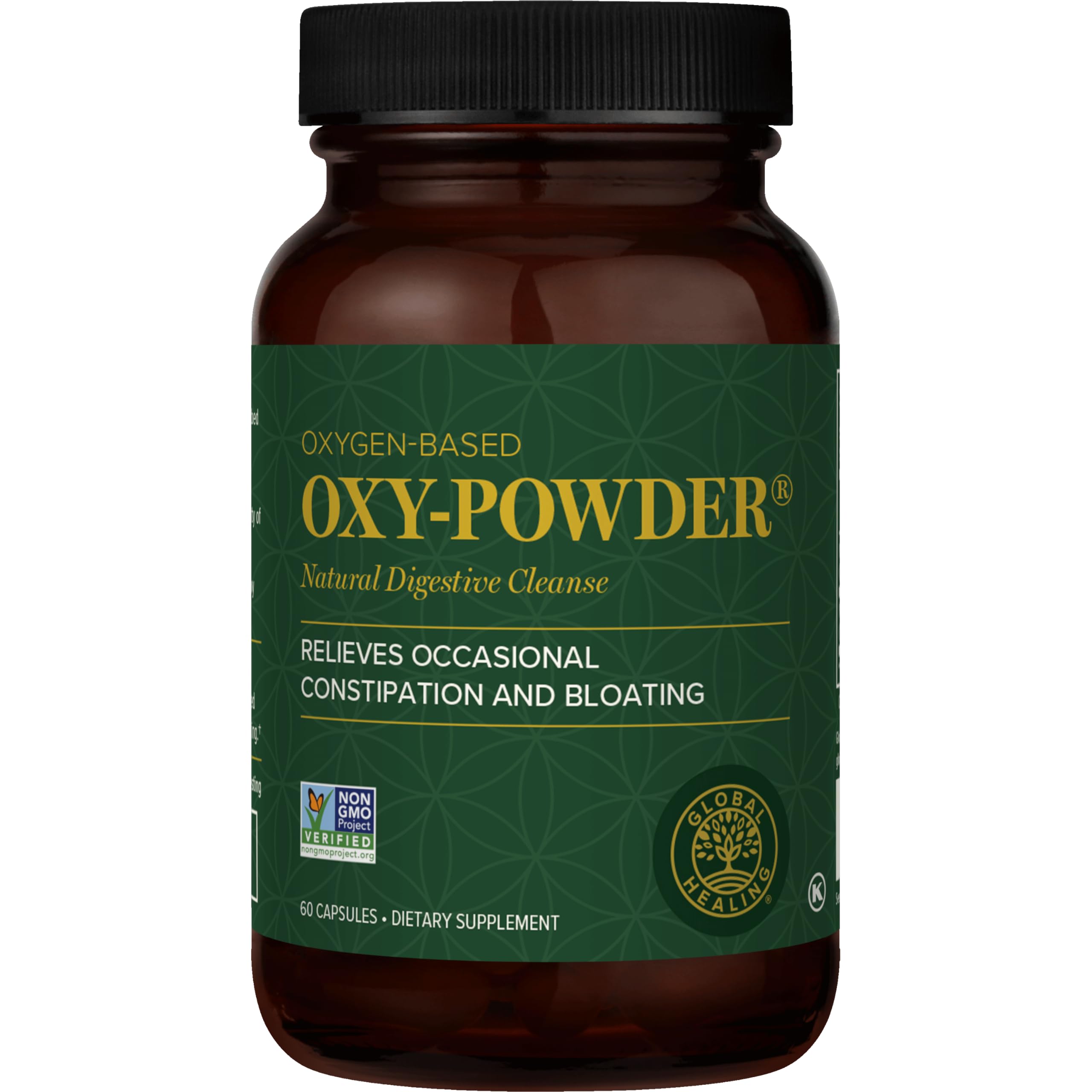 OXY-POWDER supplement bottle on a white background