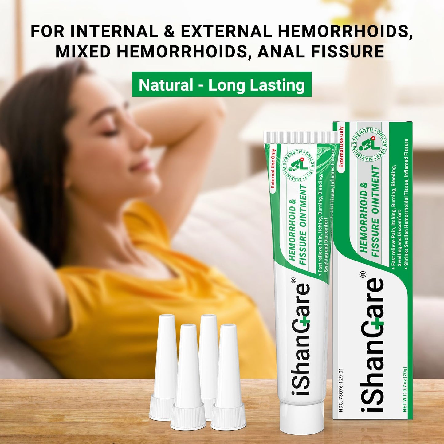 Hemorrhoid Cream, Hemorrhoid & Fissure Treatment Ointment Extra Strength, Relief Anal Pain, Itching, Bleeding, Swelling, Discomfort, Natural Herbs Fast Acting Ingredients, Contains Vitamin E ishancareBuy Supplements Australia