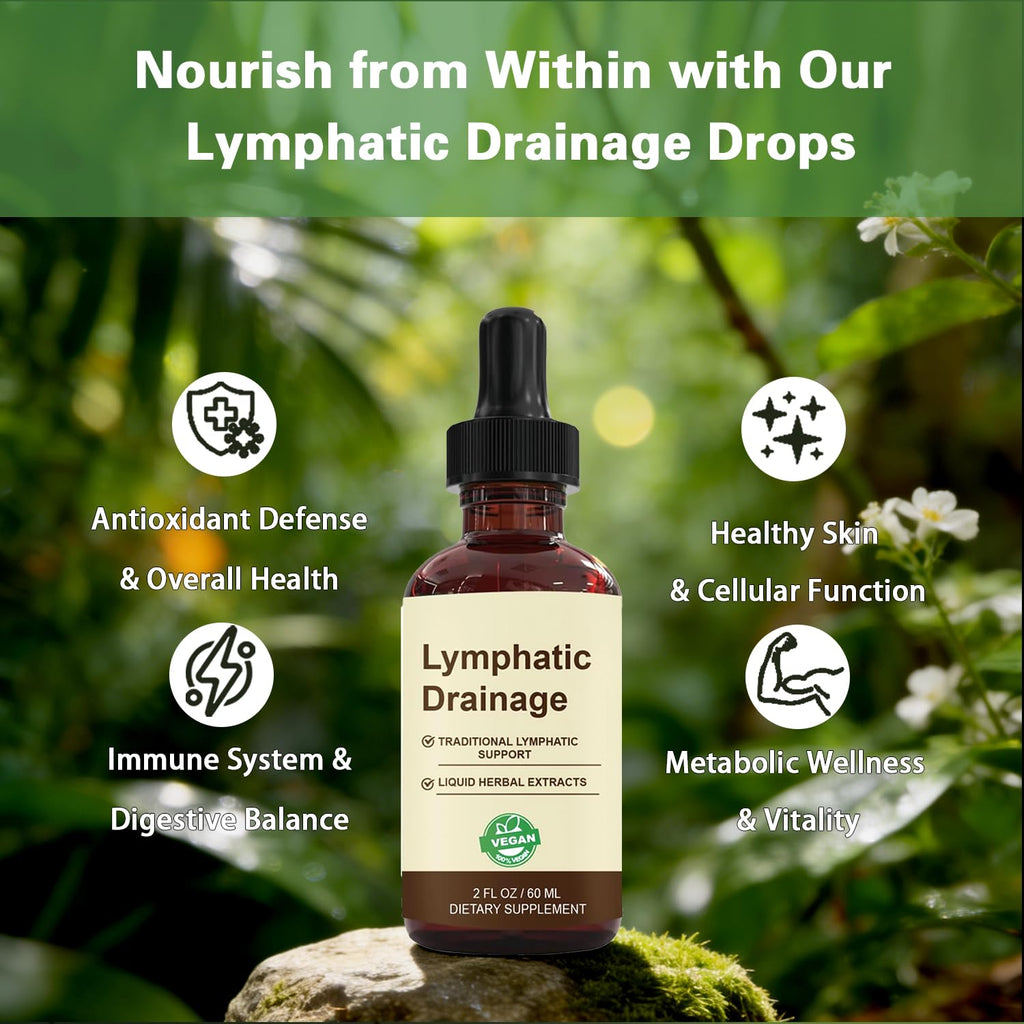 QYGCHUSIN Lymphatic Drainage Drops 2000mg Herbal Blend with Elderberry Echinacea Dandelion Supports Lymphatic System Immune Health 2 fl oz QYGCHUSIN buy supplements Au