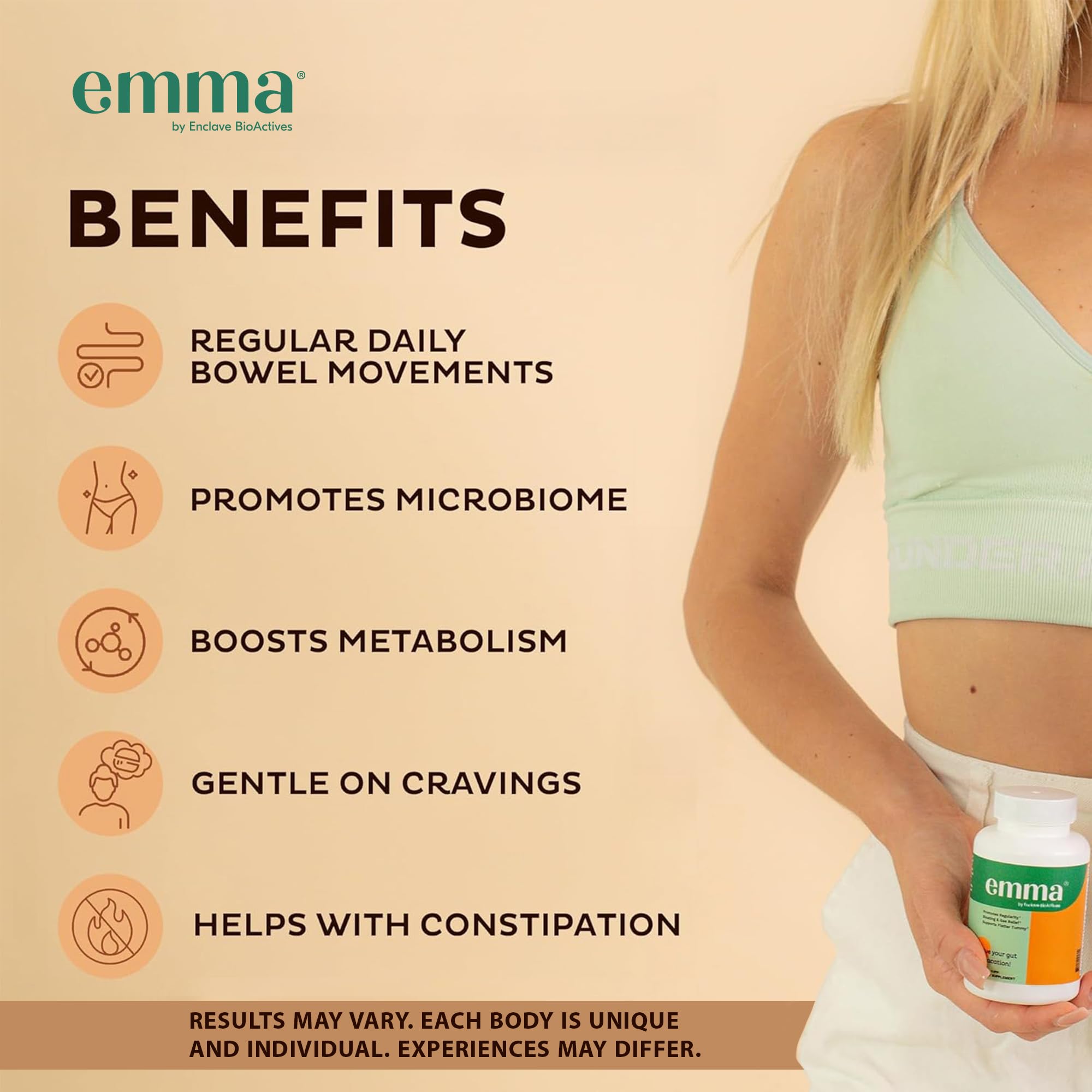 Emma Gut Health Relief Supplement, Doctor Endorsed Formula for Women & Men, Leaky Gut & Digestive Support for Constipation, Bloating & Gas Relief