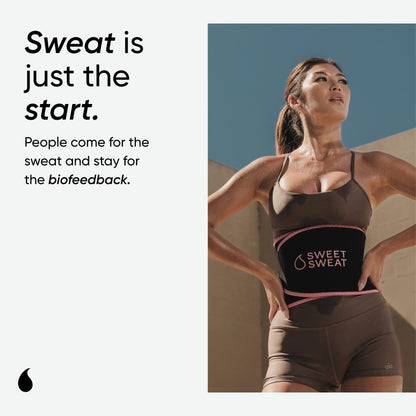 Sports Research Sweet Sweat Waist Trimmer (Core Series) - Premium Sweat Enhancing Fitness Band for Women & Men - Adjustable Fit · Latex-Free Neoprene - Pink Logo, Medium Sports Research buy supplements Au