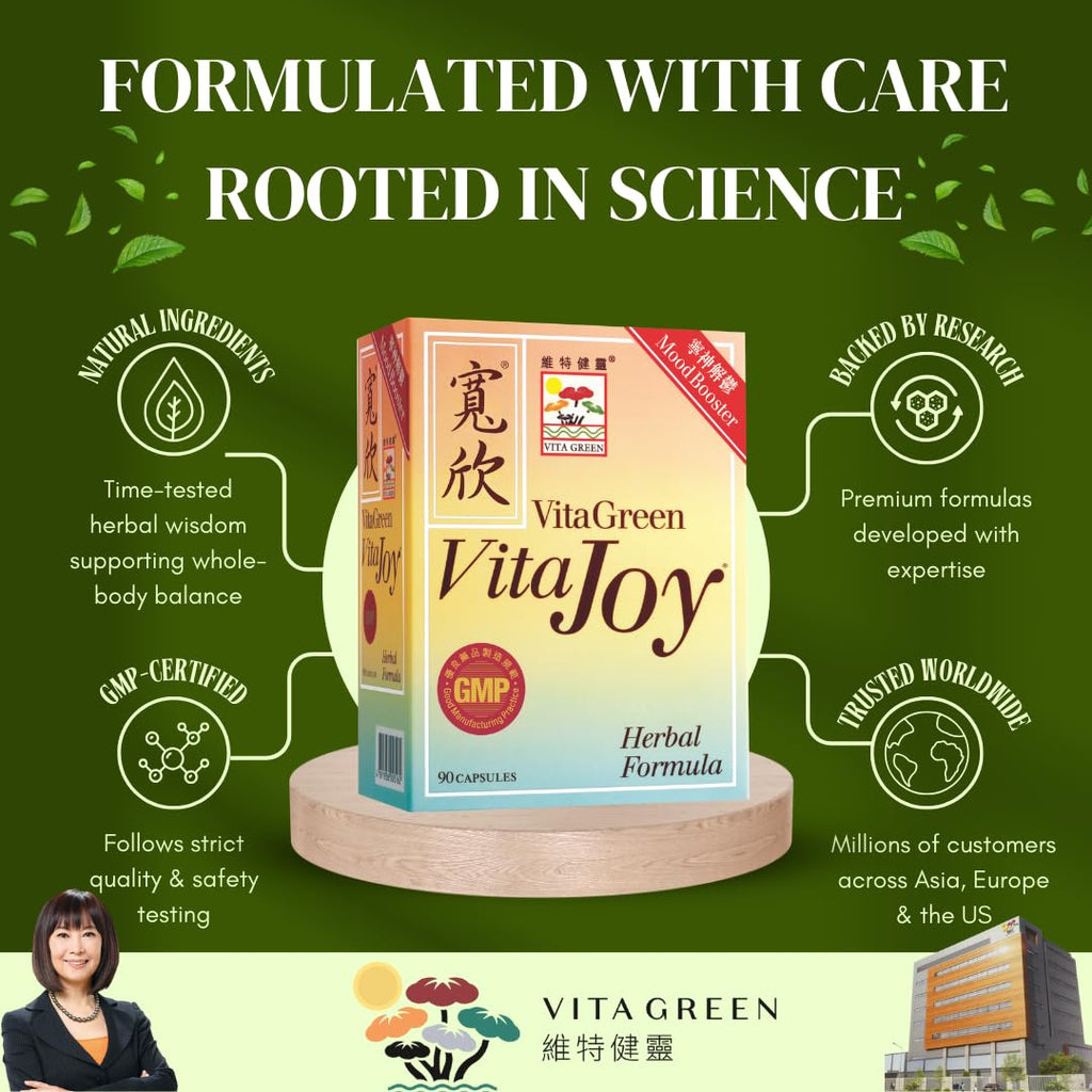 Vita Green Stress Support Supplement - Calm, Balance and Restful Nights - Promotes Relaxation and Emotional Wellness - Natural Formula to Unwind and Stay Centered - 90 Capsules Vita Green buy supplements Au