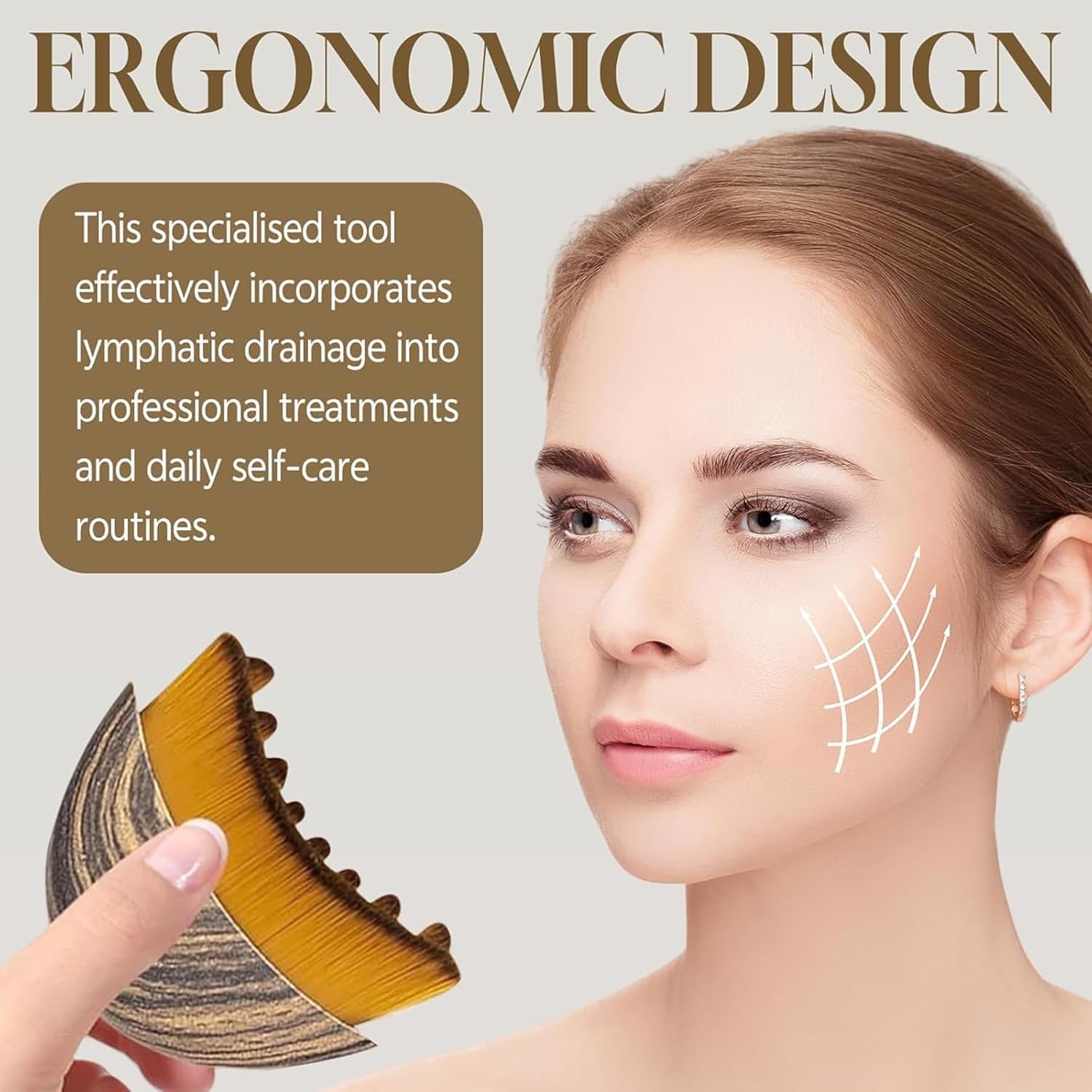 Lymphatic Contour Face Brush,Lymphatic Face Brush,Lymphatic Drainage Brush,Dry Brush,Neck,Chin & Face Sculpting,Anti-Puffiness,Gua Sha & Improves Skin Glow,Skin Care Massage Tools. (2PC) Mustio buy supplements Au
