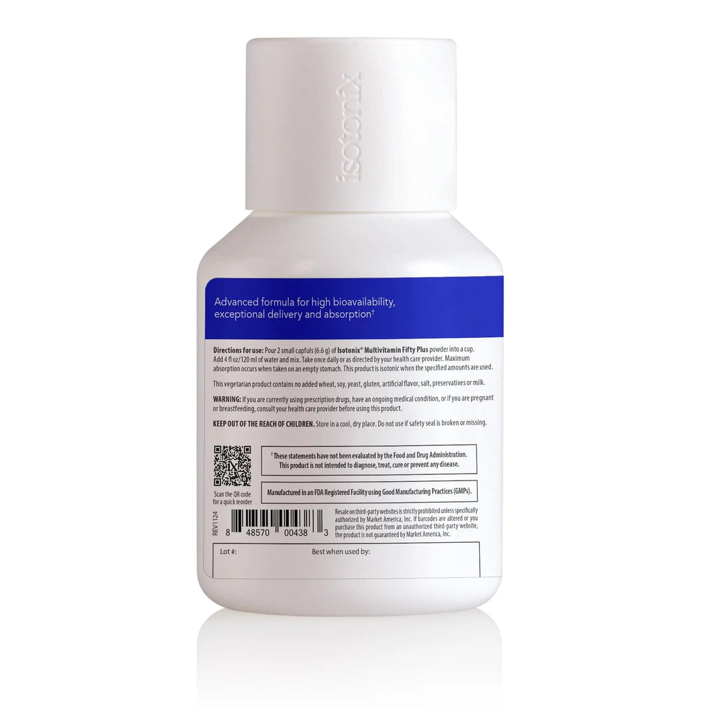 Isotonix Multivitamin Fifty Plus – Daily Multivitamin for Adults 50+ with B-Vitamins, Antioxidants, and Essential Nutrients Isotonix