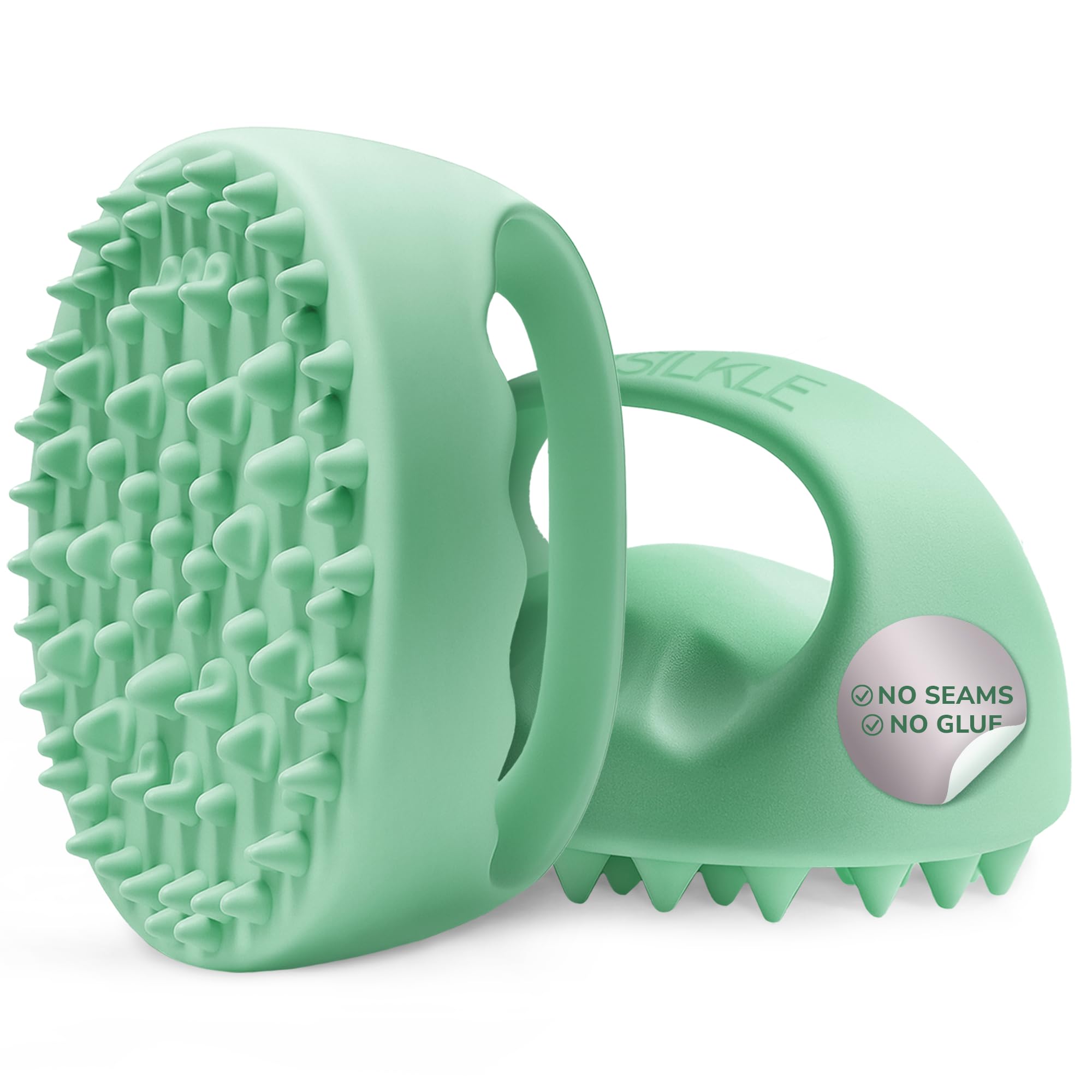 SILKLE Cellulite Massage Tool & Lymphatic Drainage Massager - Silicone Anti Cellulite Massage Brush for Body Sculpting with Ergonomic Handle - Cellulite Remover for Legs, Thighs and Belly - Green SILKLE buy supplements Au