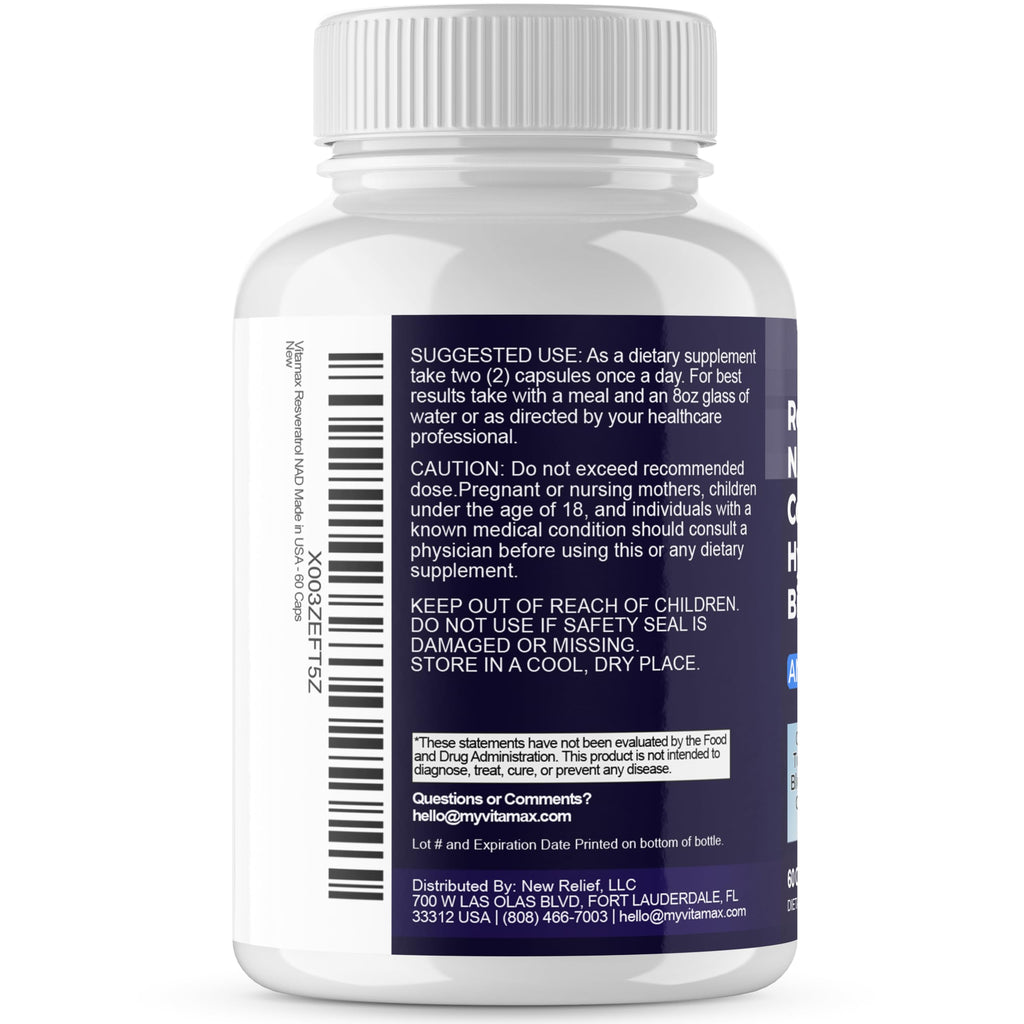 Resveratrol NAD+ Berberine Hyaluronic Acid - Biotin Grape & Blueberry + NAC - Collagen Peptides - Hair, Nail, Skin & Joint Supplement - 21-in-1 Women and Men