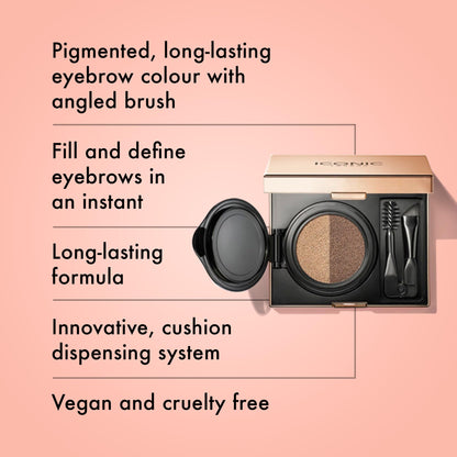 ICONIC LONDON Eyebrow Cushion 2 Colour Sculpter | Fill and Define Eyebrows, Includes a Double Sided Applicator, (Ash Blonde) ICONIC LONDON buy supplements Au