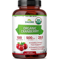 Zazzee USDA Organic Cranberry 25:1 Extract, 500 mg per Capsule, 100 Vegan Capsules, 3+ Month Supply, Certified Kosher, Vaccinium Macrocarpon, Urinary Tract & Bladder Support, Non-GMO, Made in the USA ZazzeeBuy Supplements Australia