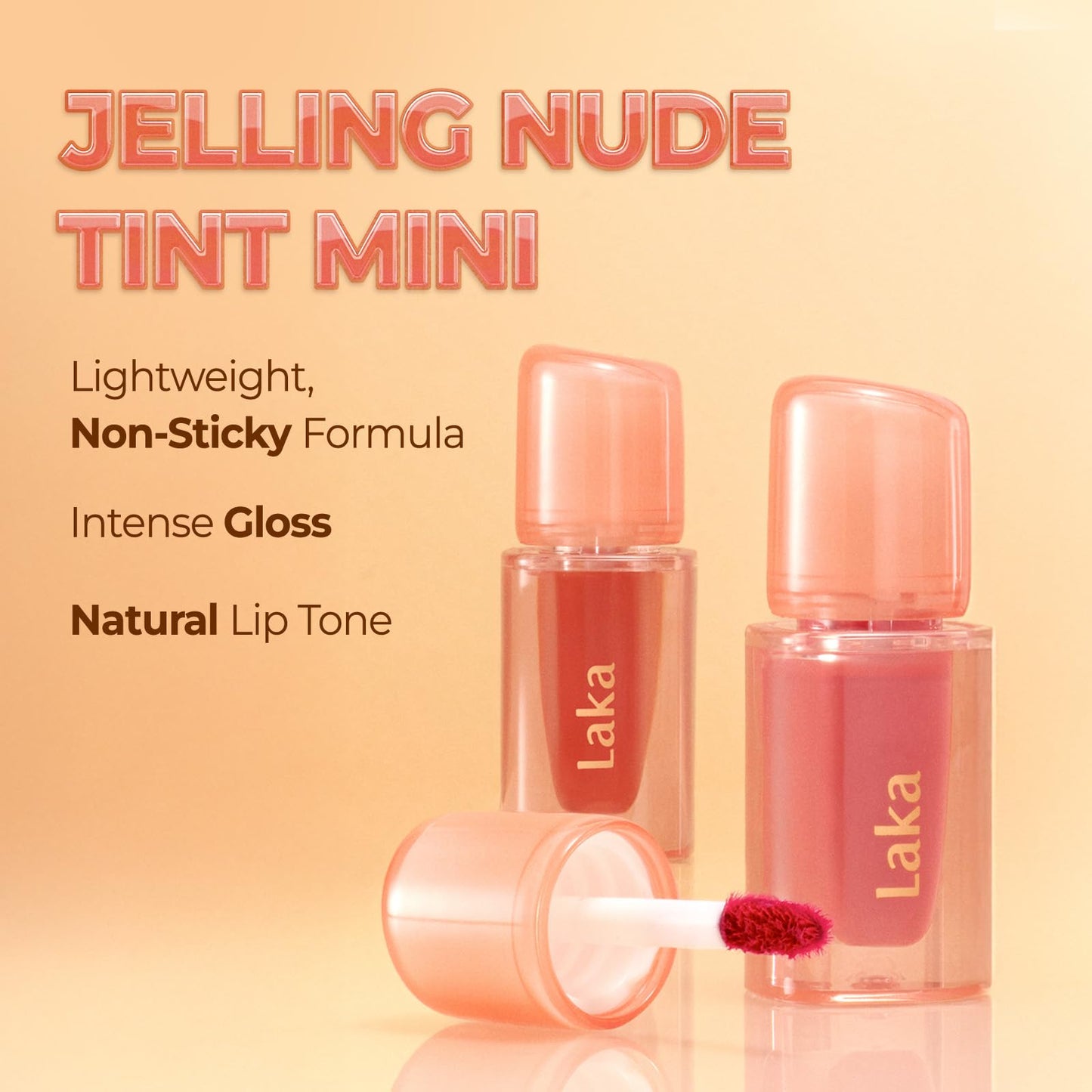 Laka Jelling Nude Gloss, Sheer Hydrating Lip Oil with No Stain, Non-Sticky, Nourishing Gloss for a Glowy Look, K-Beauty (#301 Figring, 1.9g/0.07oz) LakaBuy Supplements Australia