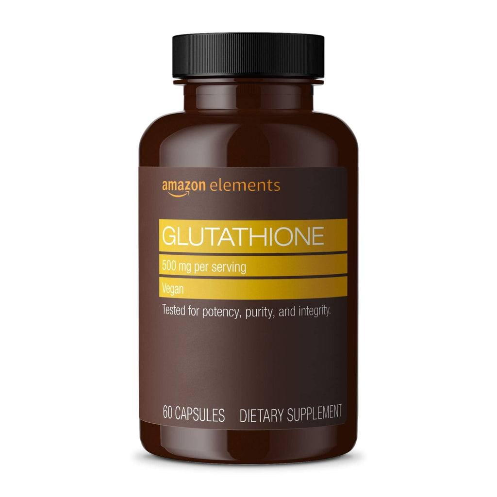 Amazon Elements Glutathione, Vegan, 500mg per Serving, 60 Capsules Amazon ElementsBuy Supplements Australia