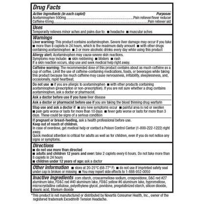 HealthA2Z® Tension Headache Relief | Acetaminophen 500mg | Caffeine 65mg | Pain Reliever Aid | Aspirin Free (200 caplets (Pack of 1)) HealthA2ZBuy Supplements Australia