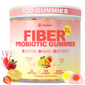 10g Fiber Gummies for Adults with Probiotics, Sugar Free Fiber Supplement with Organic Super Greens & Digestive Enzymes, Supports Gut Health,
