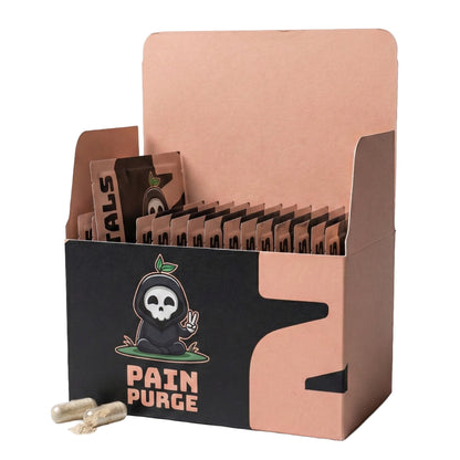 Mortals Pain Purge Daily Comfort Capsules — 7-Ingredient Botanical Blend with Turmeric, Boswellia, Willow Bark & Ginger — Vegan, cGMP, Made in USA (15 Pouches) MortalsBuy Supplements Australia