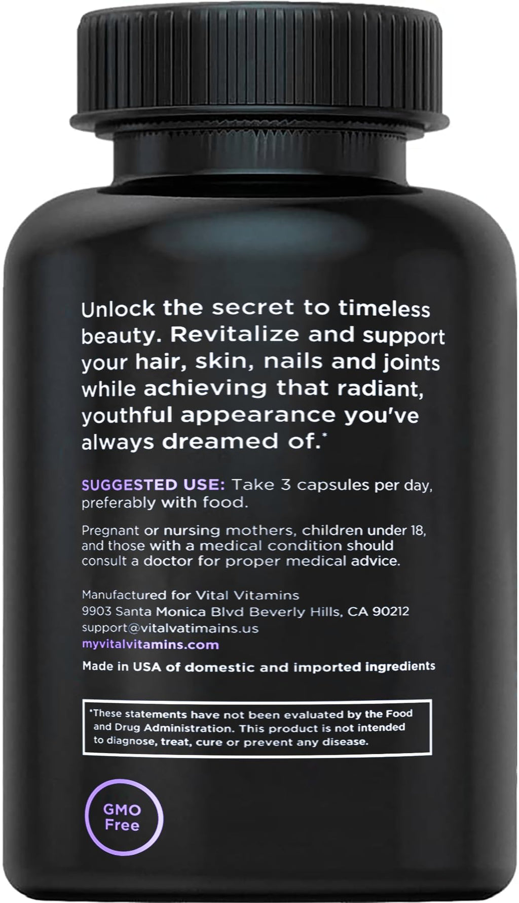 Vital Vitamins Multi Collagen Complex Plus - with Biotin, Hyaluronic Acid, Vitamin C - Type I, II, III, V, X - for Women & Men - Hair, Skin, Nails Beauty Complex - 150 Capsules Vital Vitamins buy supplements Au
