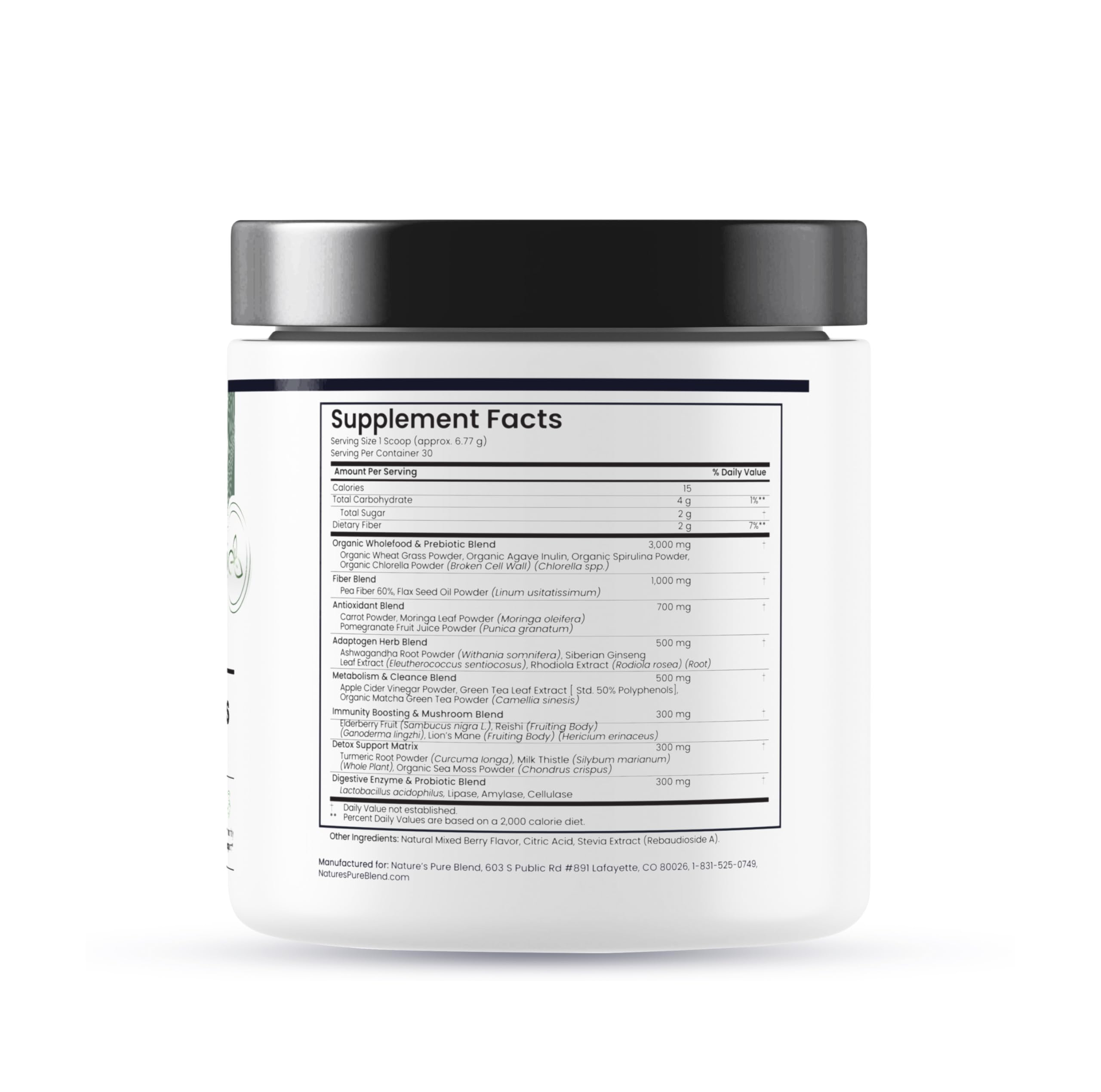 Nature's Pure Blend Super Greens Powder – Organic Greens Superfood Powder Supplements for Green Juice & Smoothie – Probiotic - Drink Mix for Energy Wellness and Digestion (Matcha Flavor, 30 Servings) Nature's Pure BlendBuy Supplements Australia
