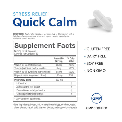 Relacore Quick Calm Mood Support Supplement with Ashwagandha, L-Theanine, Rapid Stress Relief and Relaxation – Cortisol Supplement - 60 ct Relacore buy supplements Au