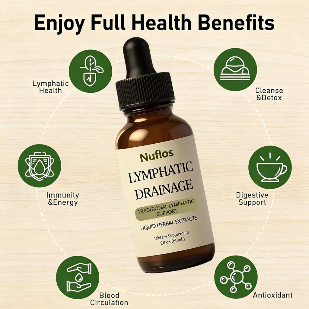SAPURAIS Nuflos Lymphatic Drainage Drops, Supports Fluid Balance & Immune Health, 2 fl.oz SAPURAIS buy supplements Au