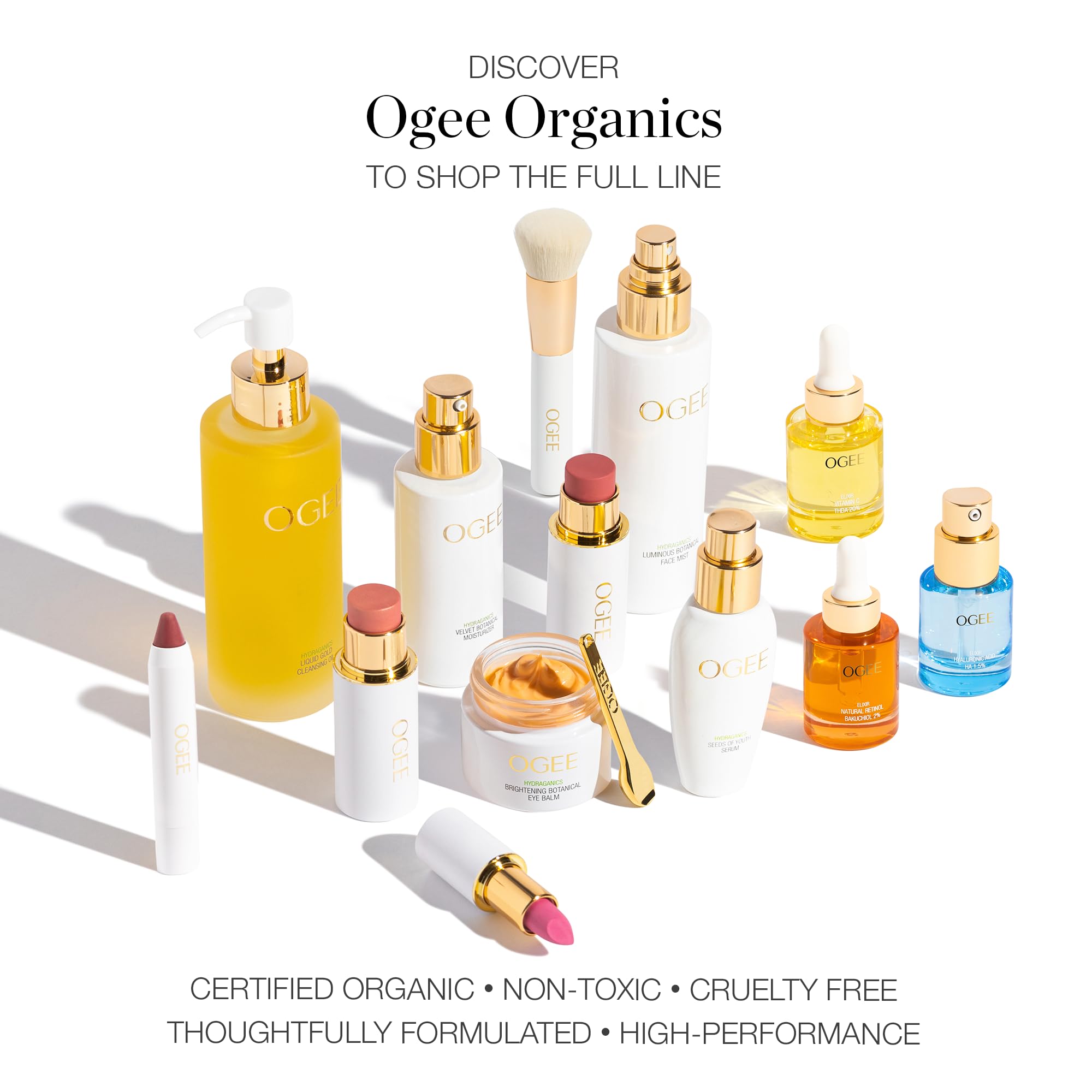 Ogee Sculpted Face Stick (ROSE QUARTZ - ROSE BLUSH) Certified Organic Blush Stick - Multi-Use Cream Blush Stick for Cheeks, Lips & Face OgeeBuy Supplements Australia