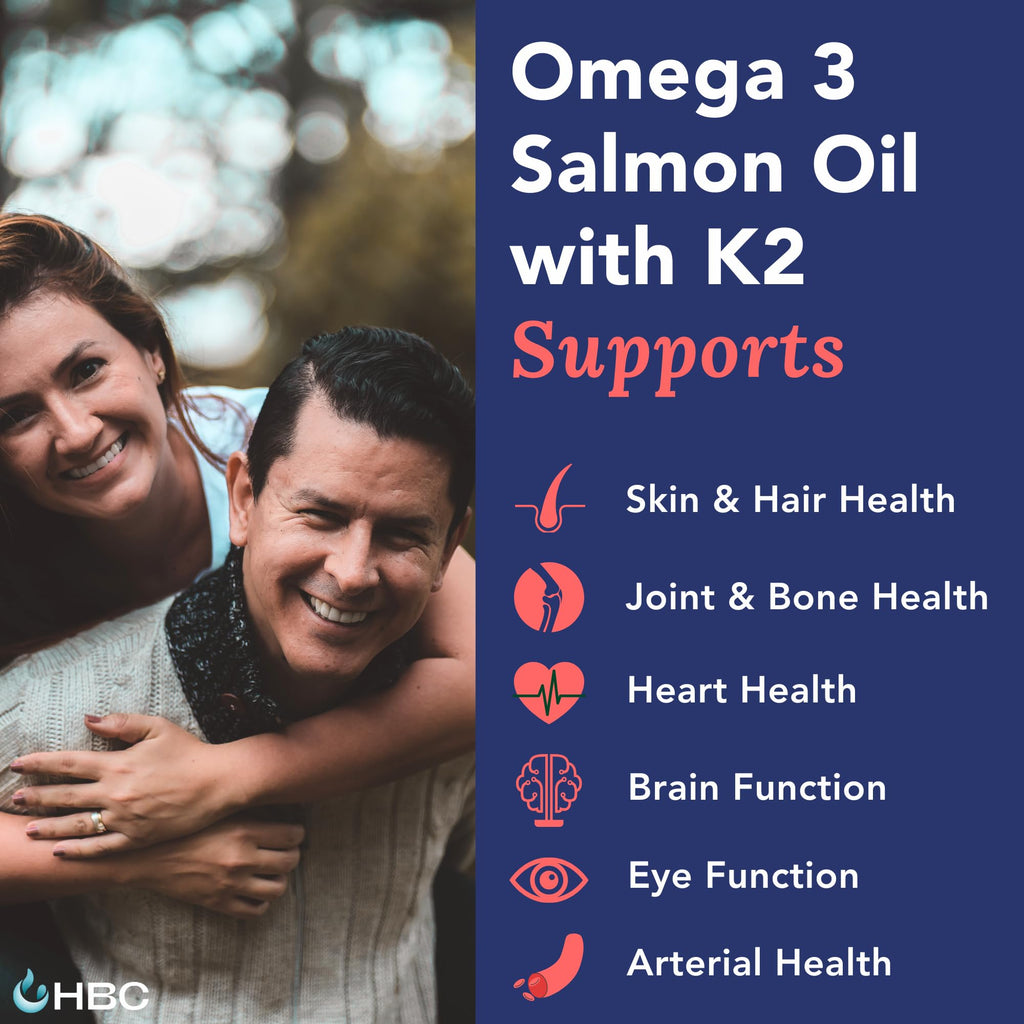 Cardio Omega 3 Fish Oil & Vitamin K2-1000mg, Norwegian Salmon Oil with EPA, DHA, DPA & Astaxanthin, No Fishy Aftertaste, Fatty Acids Supplement - 90 Capsules Hofseth BioCare buy supplements Au