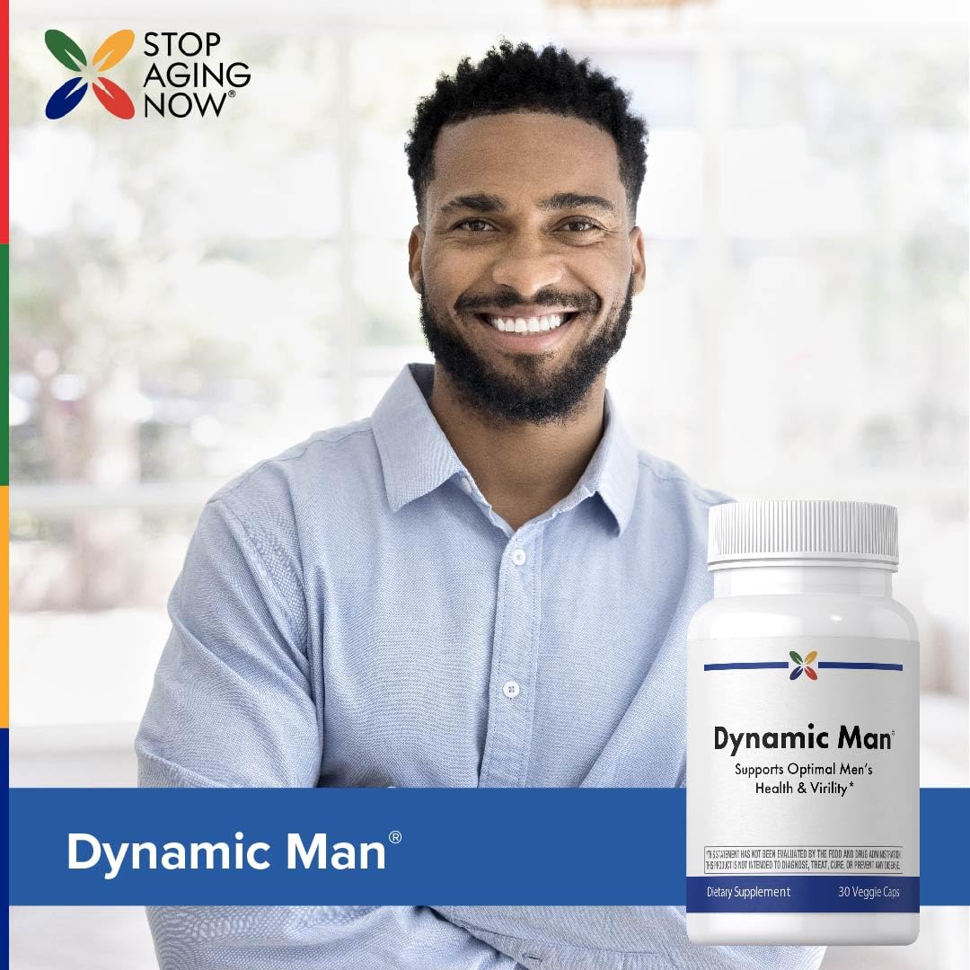 Stop Aging Now - Dynamic Man - Complex Supplement - 30 Vegetarian Capsules Stop Aging Now buy supplements Au