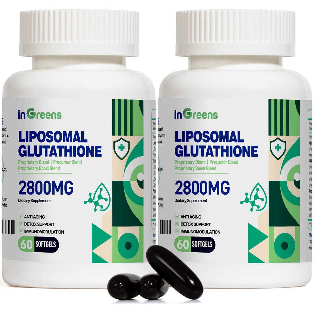 inGreens 2800 MG Liposomal Glutathione Supplement, Detoxifying & Immune, Aging Defense, Energy, Glutathione Unique Formulation Reduced inGreensBuy Supplements Australia