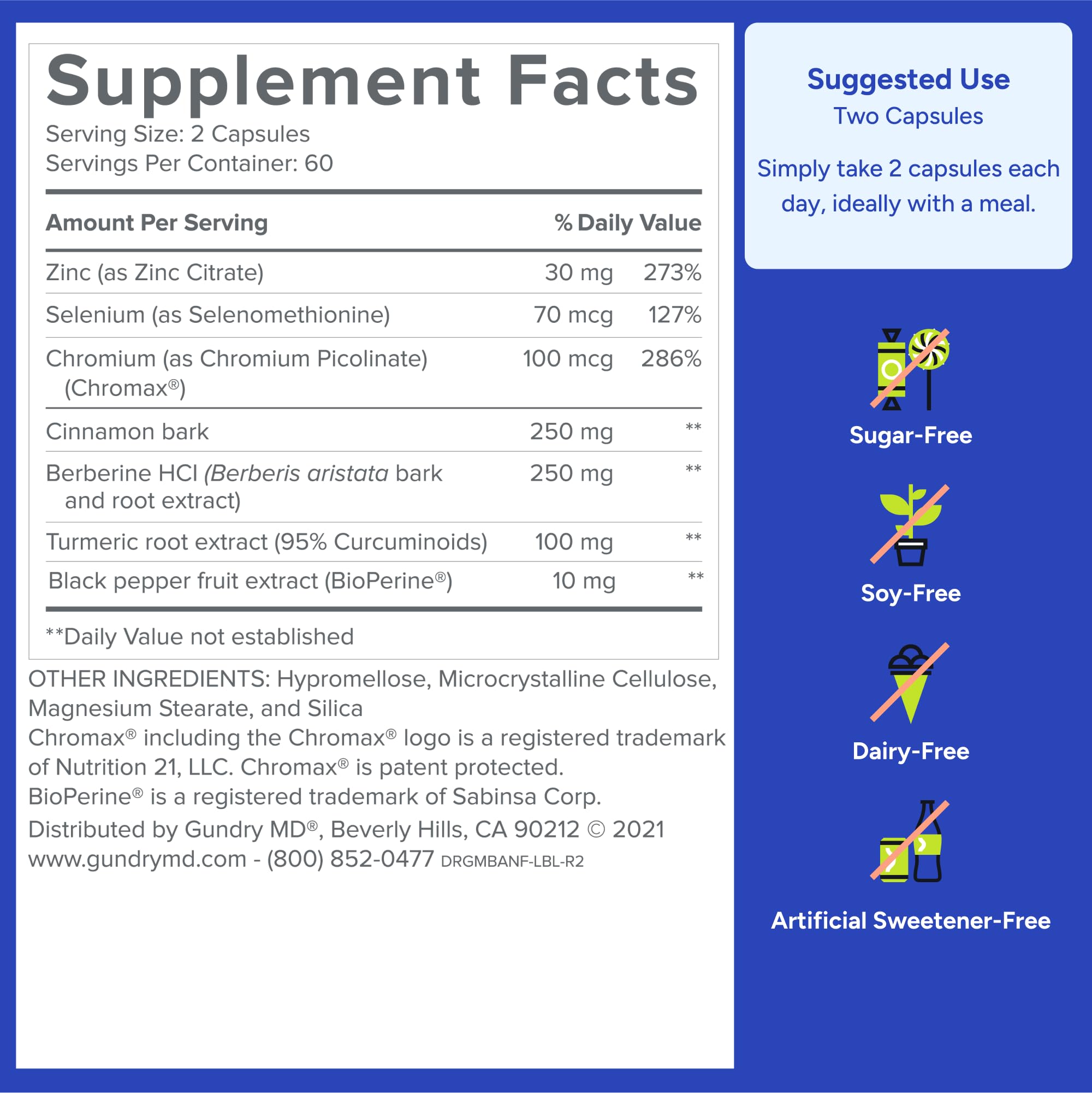 Gundry MD® Metabolic Advanced Nutrient Blend with Berberine to Support Healthy Metabolism, 120 Count Gundry MDBuy Supplements Australia
