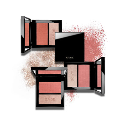 GA-DE Velveteen Blush and Shimmer Duet, 50 - Formulated with Micronized Pearls and Pigments for Sculpting Face and Décolleté - Paraben-Free - 0.26 oz GA-DEBuy Supplements Australia