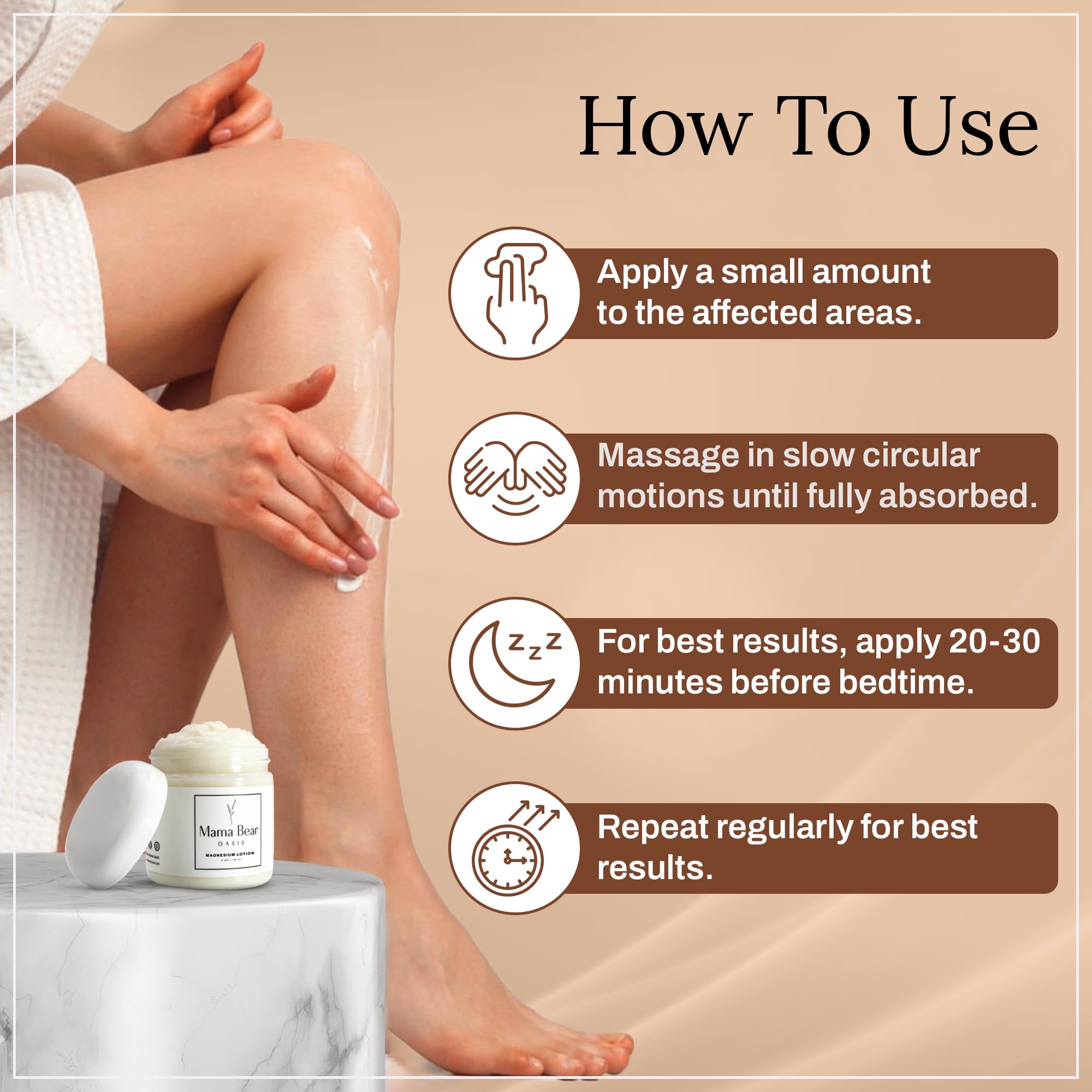Mama Bear Oasis Lotion - Magnesium Cream - Lavender Magnesium Lotion for Foot, Hands, Legs, Toes Includes Arnica, Vitamin B6, Aloe Vera, MSM (Pack of 2) Mama Bear OasisBuy Supplements Australia