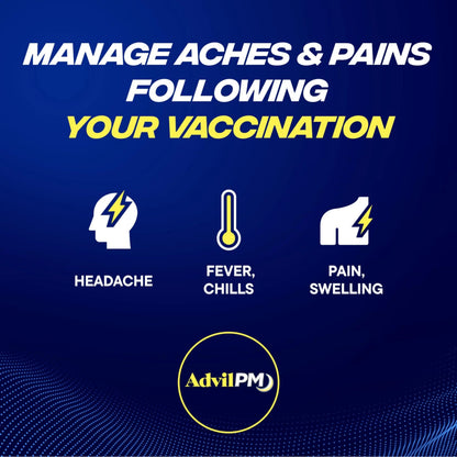 Advil PM Pain Reliever and Nighttime Sleep Aid, Pain Medicine with Ibuprofen for Pain Relief and Diphenhydramine Citrate for a Sleep Aid - 80 Coated Caplets AdvilBuy Supplements Australia