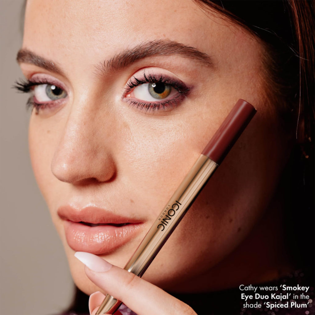 ICONIC LONDON Smokey Eye Duo Eyeliner | Creamy, Easy to Blend 2-in-1 Eyeliner Crayon, Water Resistant, Cruelty Free, Vegan Makeup (Spiced Plum) 0.027 oz ICONIC LONDON buy supplements Au