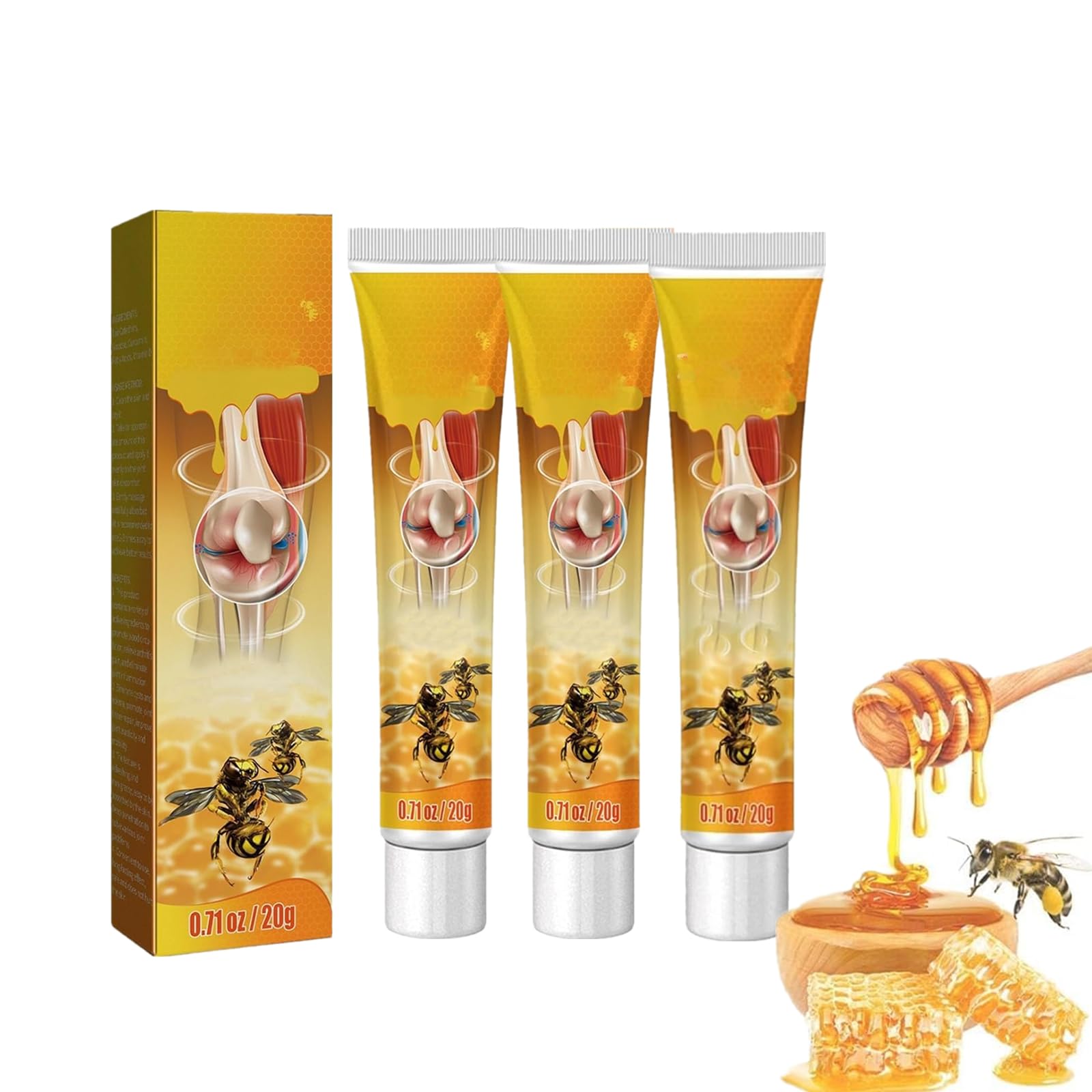 Bee Venom Relief Cream, Bone & Joint Gel, Beevenom New Zealand Bee Venom Professional Gel, Propolis Professional Gel Joint Cream （3PCS） JeurLrokBuy Supplements Australia