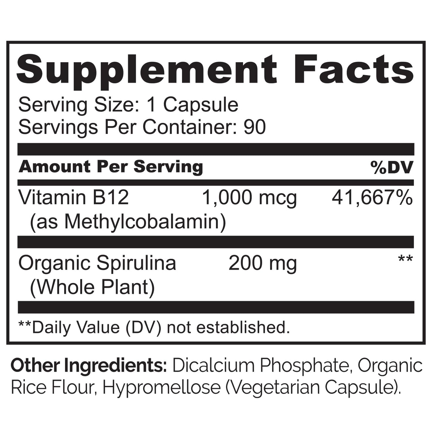 NATURELO Vegan B12 - Methyl B12 with Organic Spirulina - High Potency Vitamin B12 1000 mcg Methylcobalamin - Supports Healthy Mood