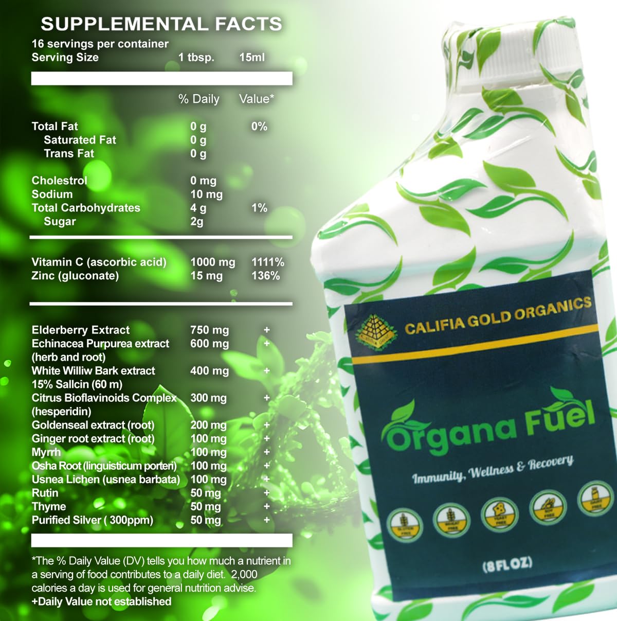 Organa Fuel 30-Day Supply: Advanced Liquid Immune Support Supplement, Supports Cellular, Gut & Organ Health, Vitamins, Minerals, Superfoods, Antioxidant. for Adults & Kids 12+ - 8 fl oz (Pack of 1) Organa FuelBuy Supplements Australia
