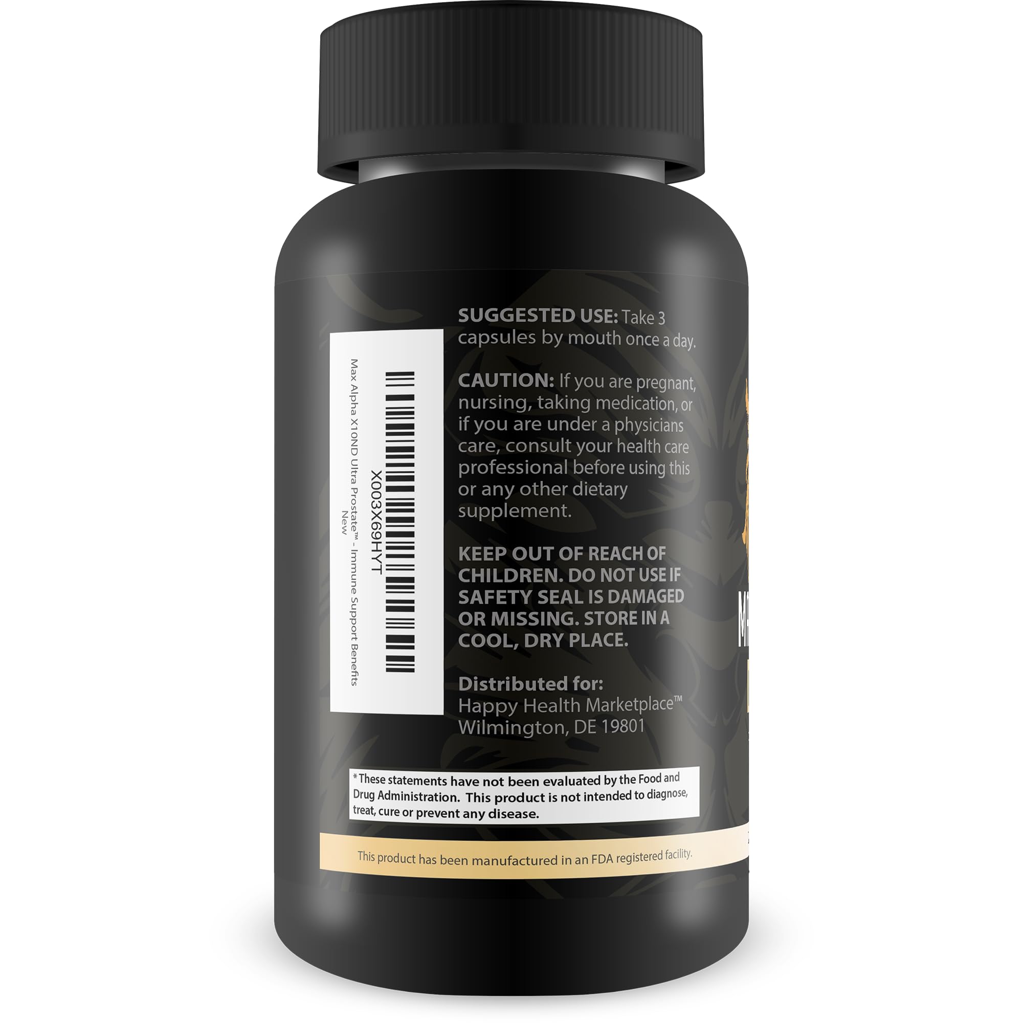 Max Alpha X10ND Ultra Prostate - T Prostate Support for Men - Promote Energy & Endurance - Blood Flow Support for Prostate Health with Vitamin D, Ginseng, Green Tea, & Zinc - Immune Support Benefits Happy Health MarketplaceBuy Supplements Australia
