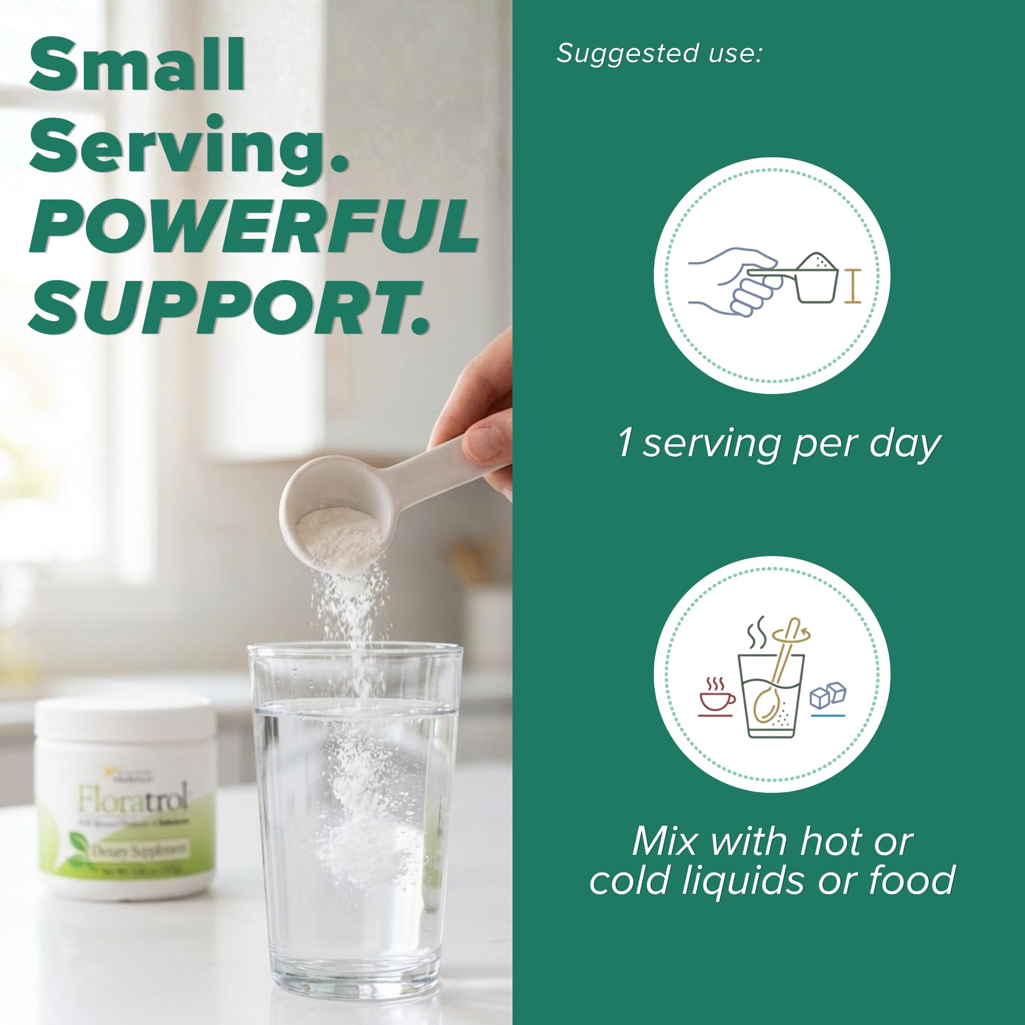 Medtrition Floratrol™ Prebiotic Fiber Powder for Digestive Health – Bimuno® GOS Prebiotic + Selenium – Supports Gut Health & Regularity – Dissolves Clear and Fast,
