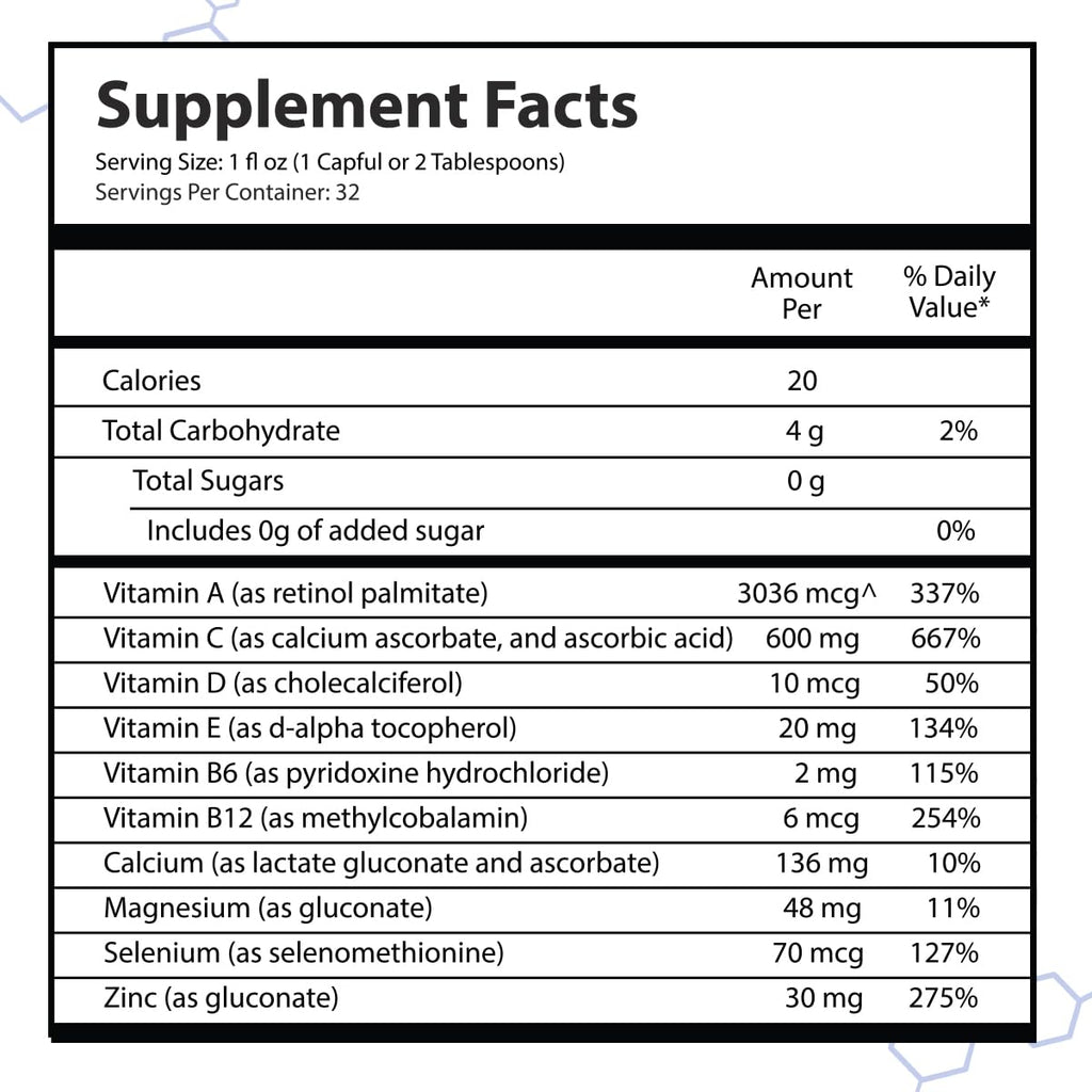 Drucker Labs -intraIMMUNE Organic Liquid Daily Immune & Defense Support, Multivitamin, Elderberry, Echinacea, Zinc, Vitamin D, C E, Vegan, Non GMO, Gluten Free (32 oz., Sugar Free Peach Berry) intraIMMUNEBuy Supplements Australia