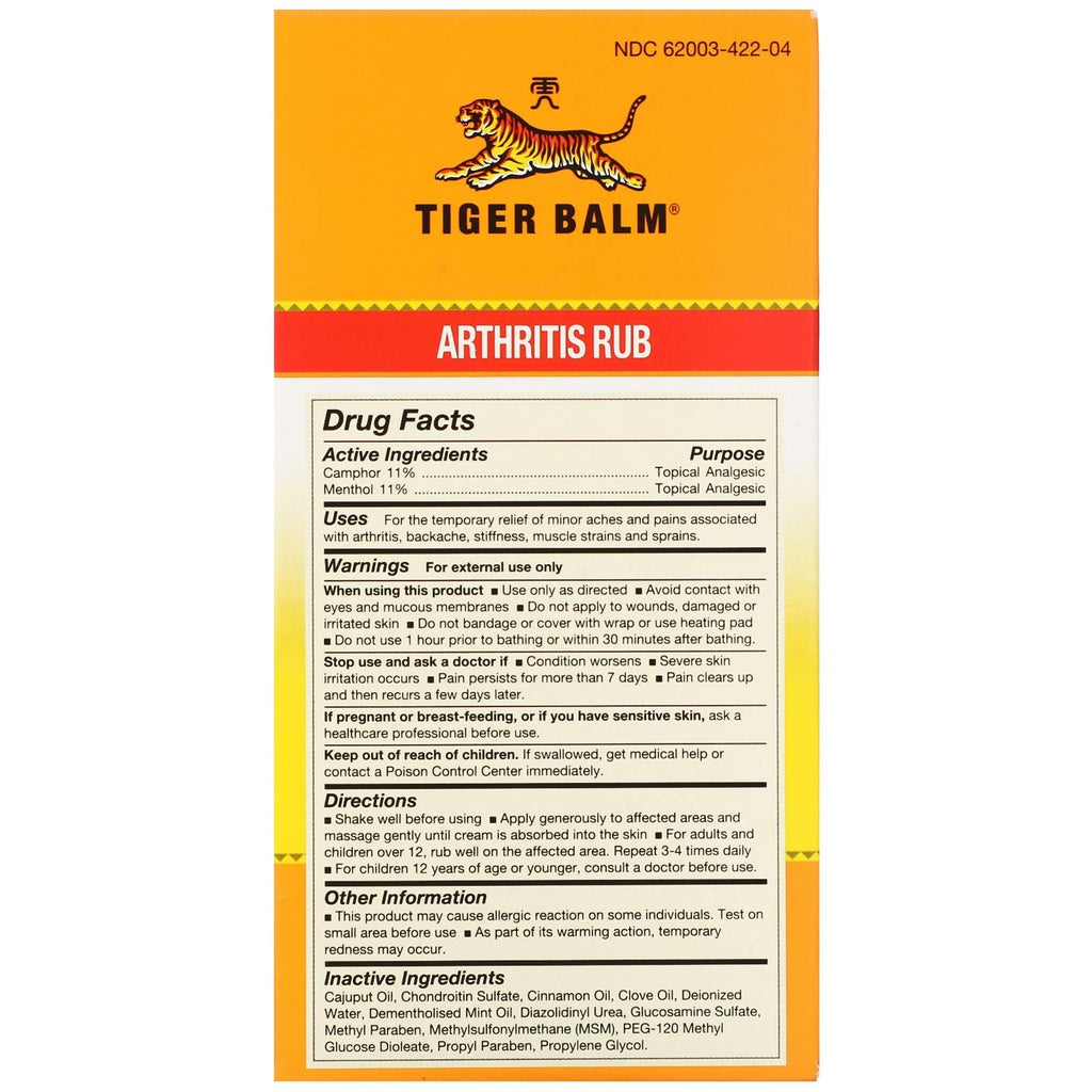 Tiger Balm Balm Arthritis Rub Tiger BalmBuy Supplements Australia