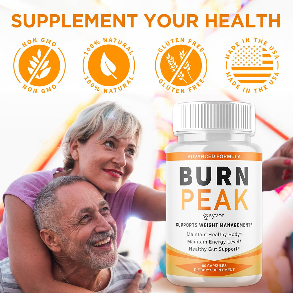 (5 Pack) Burn Peak Capsules, Official Burnpeak Pink Salt Pills with All Natural Ingredients, Advanced Health and Wellness Supplement with Premium Vitamins for Active Lifestyle Support (300 Capsules) Syvor buy supplements Au