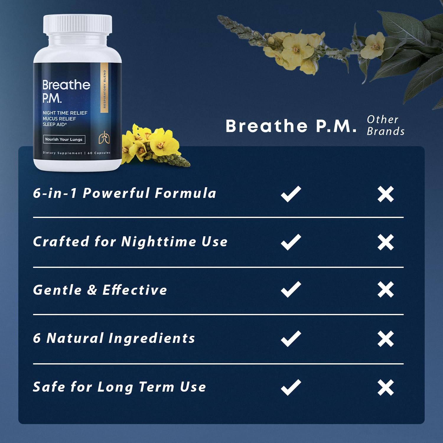 BREATHE & BREATHE PM Bundle - 60 Caps & 1 fl.oz. Mullein Drops for Lungs & Airways: Peppermint, Thyme, & Mullein Leaf Extract for Lungs Detox for Smokers - Clear Mucus & Breathe - GMO-Free & USA-Made Herbal Tea Therapy buy supplements Au