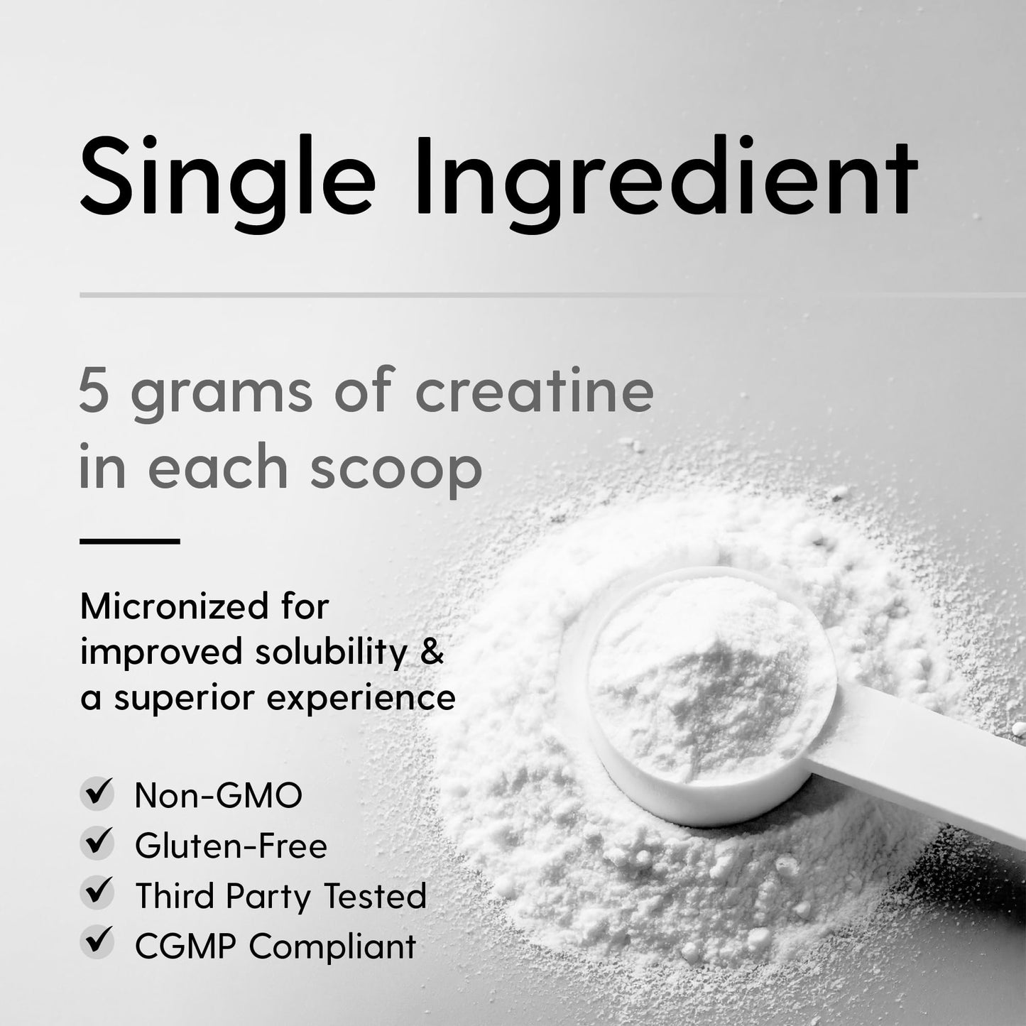 HEARTHY FOODS Creatine Monohydrate Micronized Powder 500G - 100 Servings, 5000mg Per Serving (5g) - for Men & Women Muscle Growth